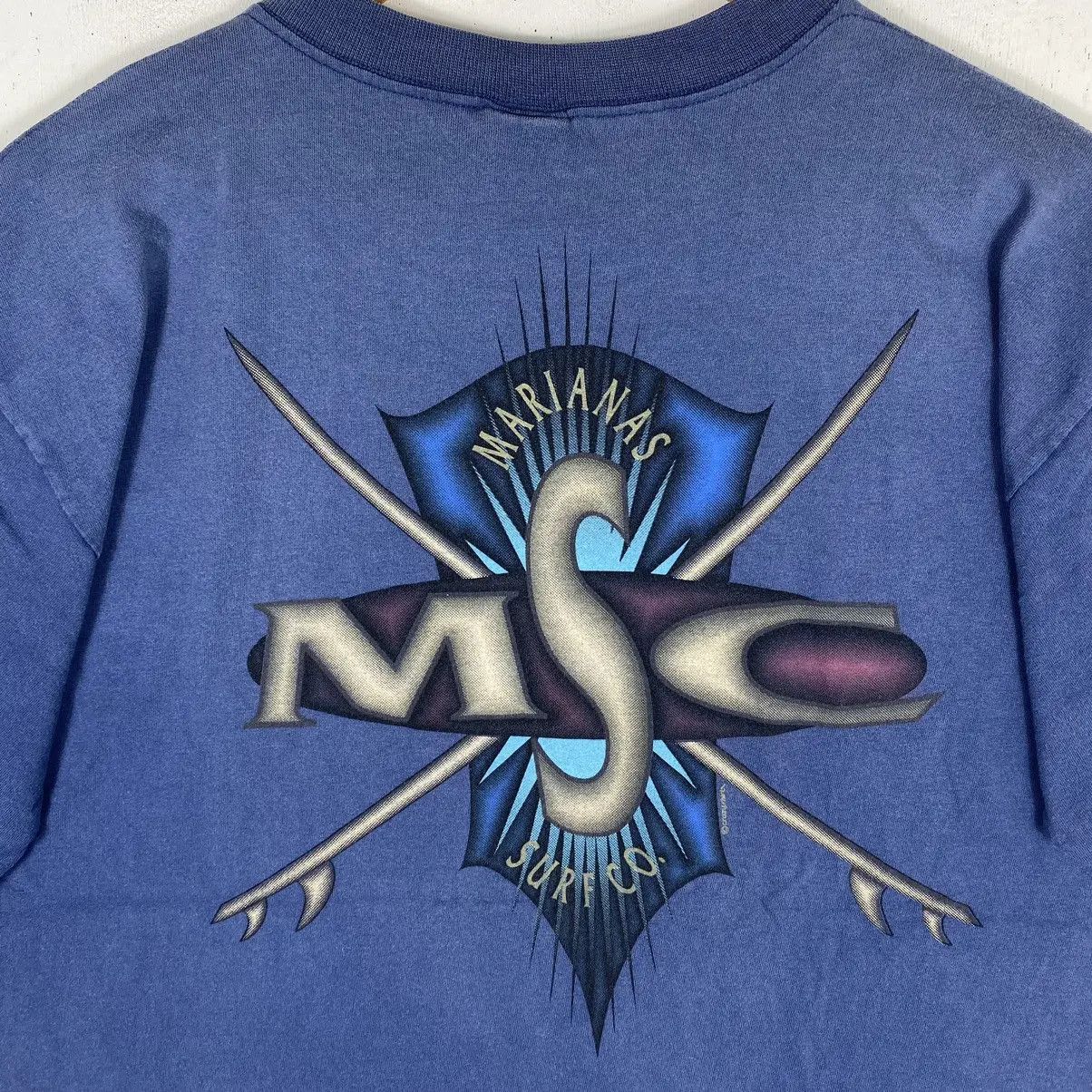Other Vintage 90's MARIANAS SURF Company Crazy Shirts Hawaii Tee Size US L / EU 52-54 / 3 - 3 Thumbnail