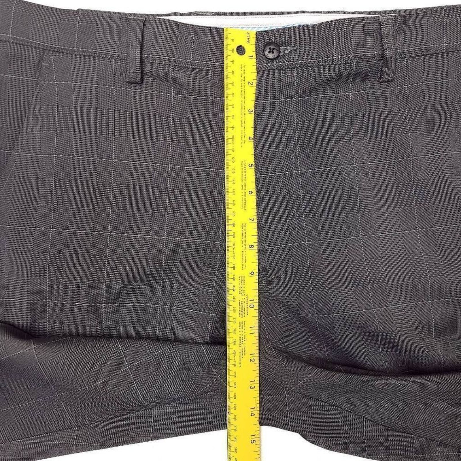 Footjoy FootJoy FJ Golf Pants Mens 38x30 Gray Windowpane Stretch Size US 38 / EU 54 - 5 Thumbnail