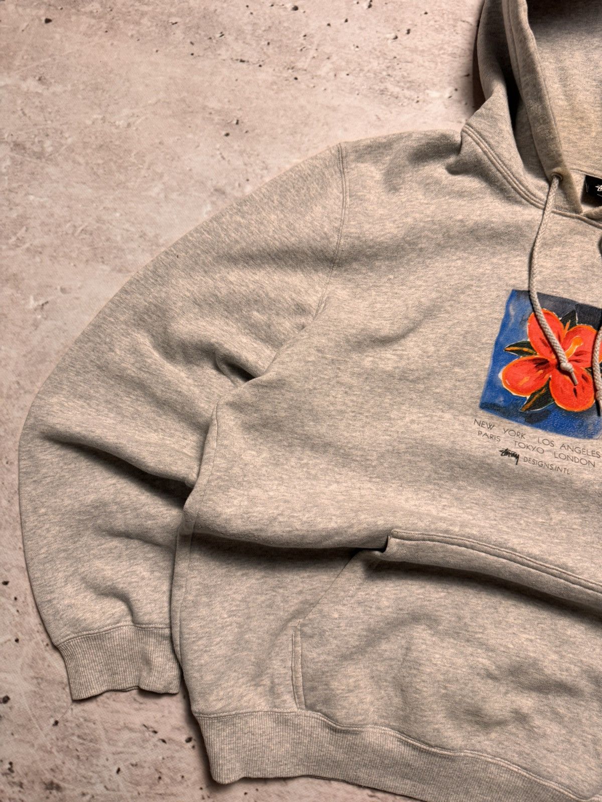 Stussy × Vintage STUSSY CENTER LOGO OVERSIZE BOXY HOODIE Size US L / EU 52-54 / 3 - 2 Thumbnail
