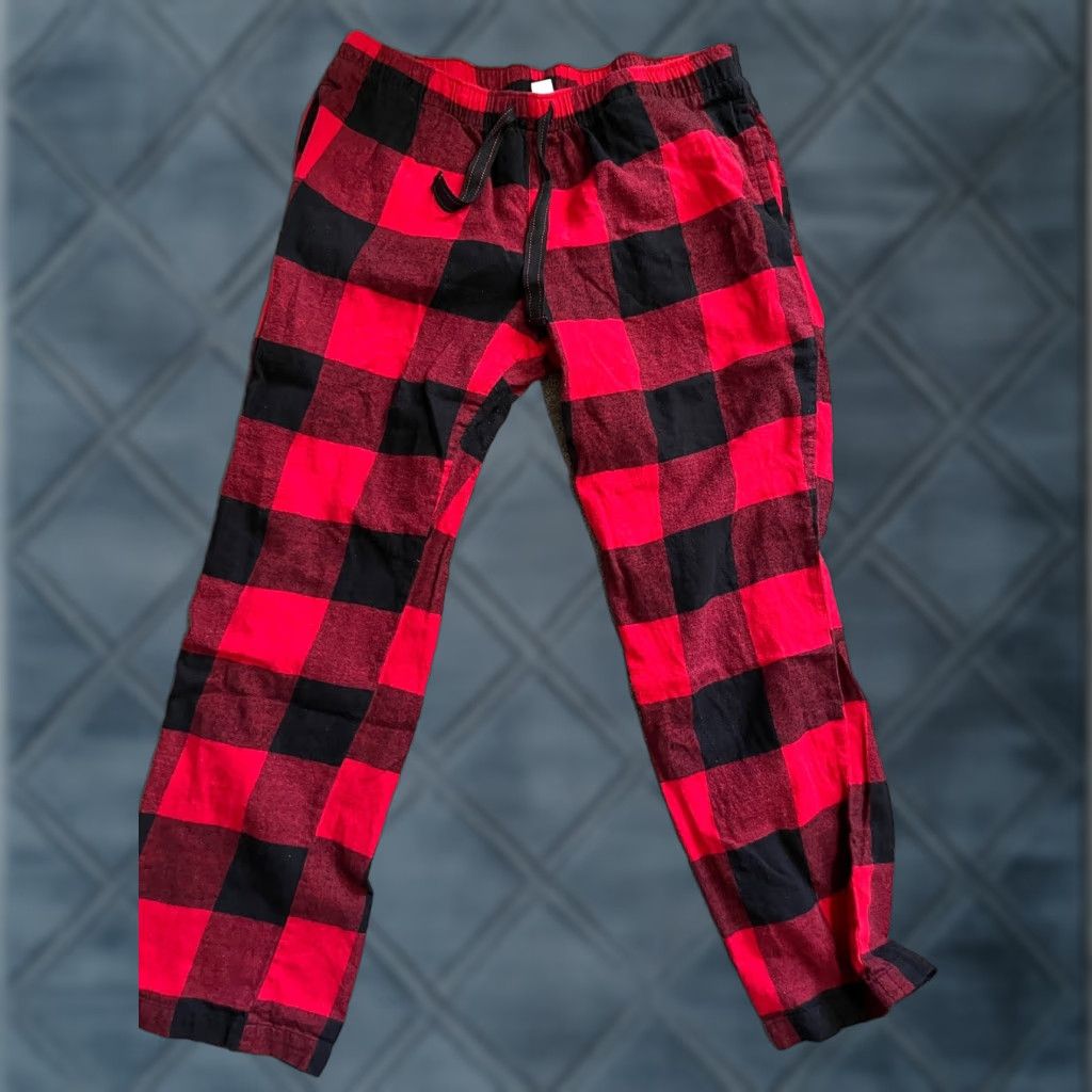 Old Navy Old Navy Red Buffalo Plaid Flannel Pajama Pants Men’s Large L Lounge Sleep PJs Size US 33 - 1 Thumbnail