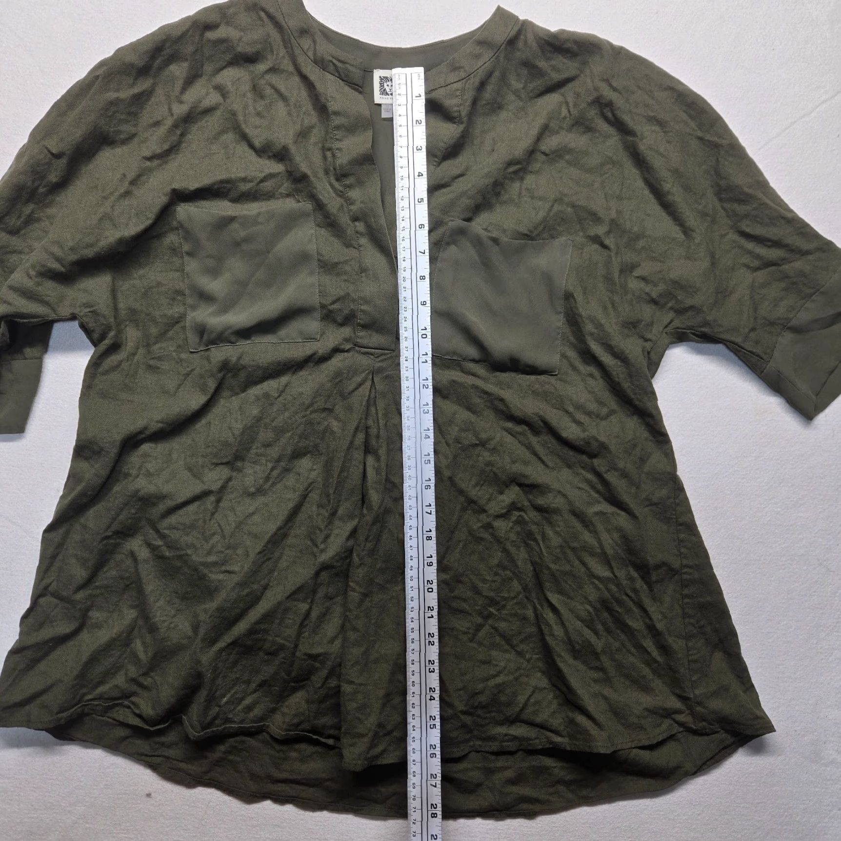 Anne Klein Anne Klein Green Plus Size T-Shirt Short Sleeve V-Neck Women’s Sports Top 1X Size XL / US 12-14 / IT 48-50 - 6 Thumbnail