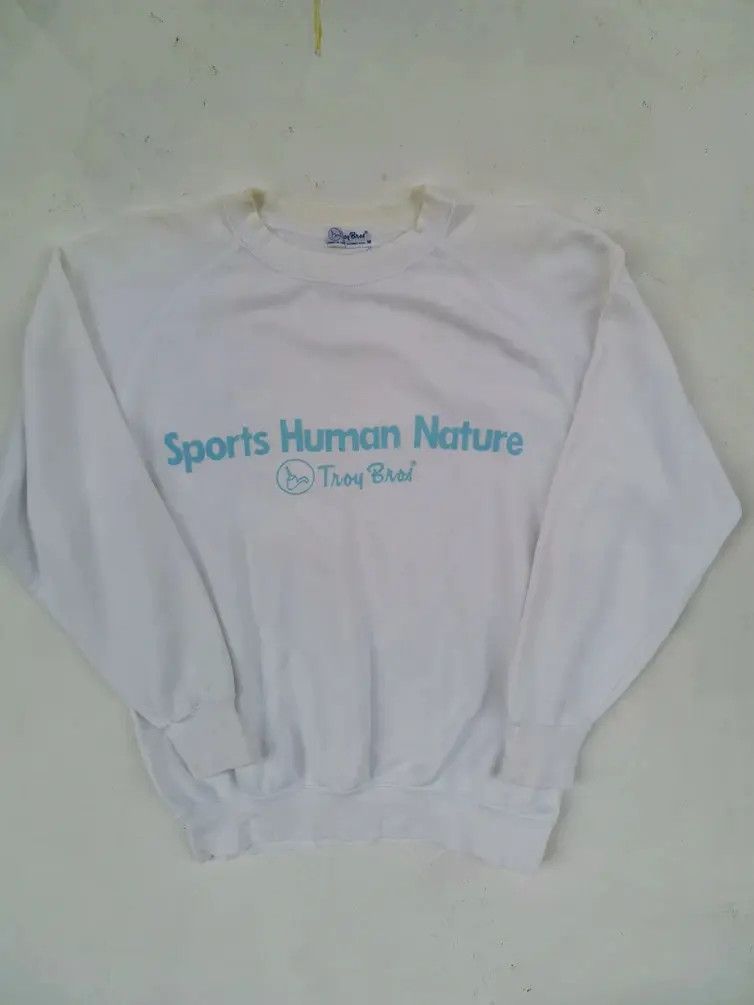 Japanese Brand Troy Bros Sport Human Nature Big Logo Sweatshirts Size US M / EU 48-50 / 2 - 3 Thumbnail