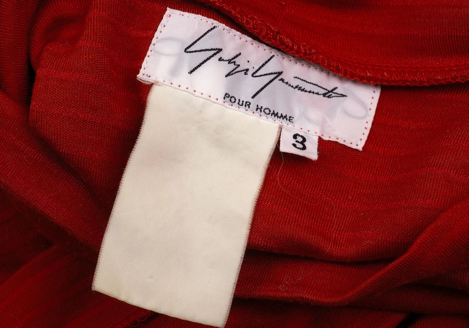 Yohji Yamamoto Yohji Yamamoto Striped Turtleneck Cutsew Red Size US S / EU 44-46 / 1 - 12 Thumbnail