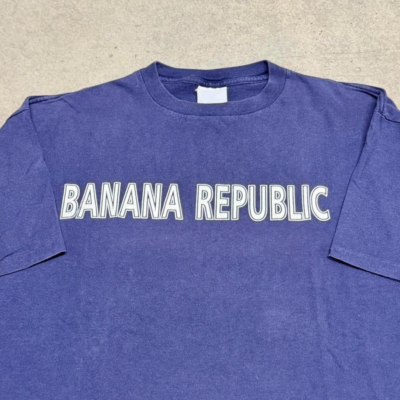 Banana Republic Vtg 90' BANANA REPUBLIC OCEANICA Maps Iguana Tee