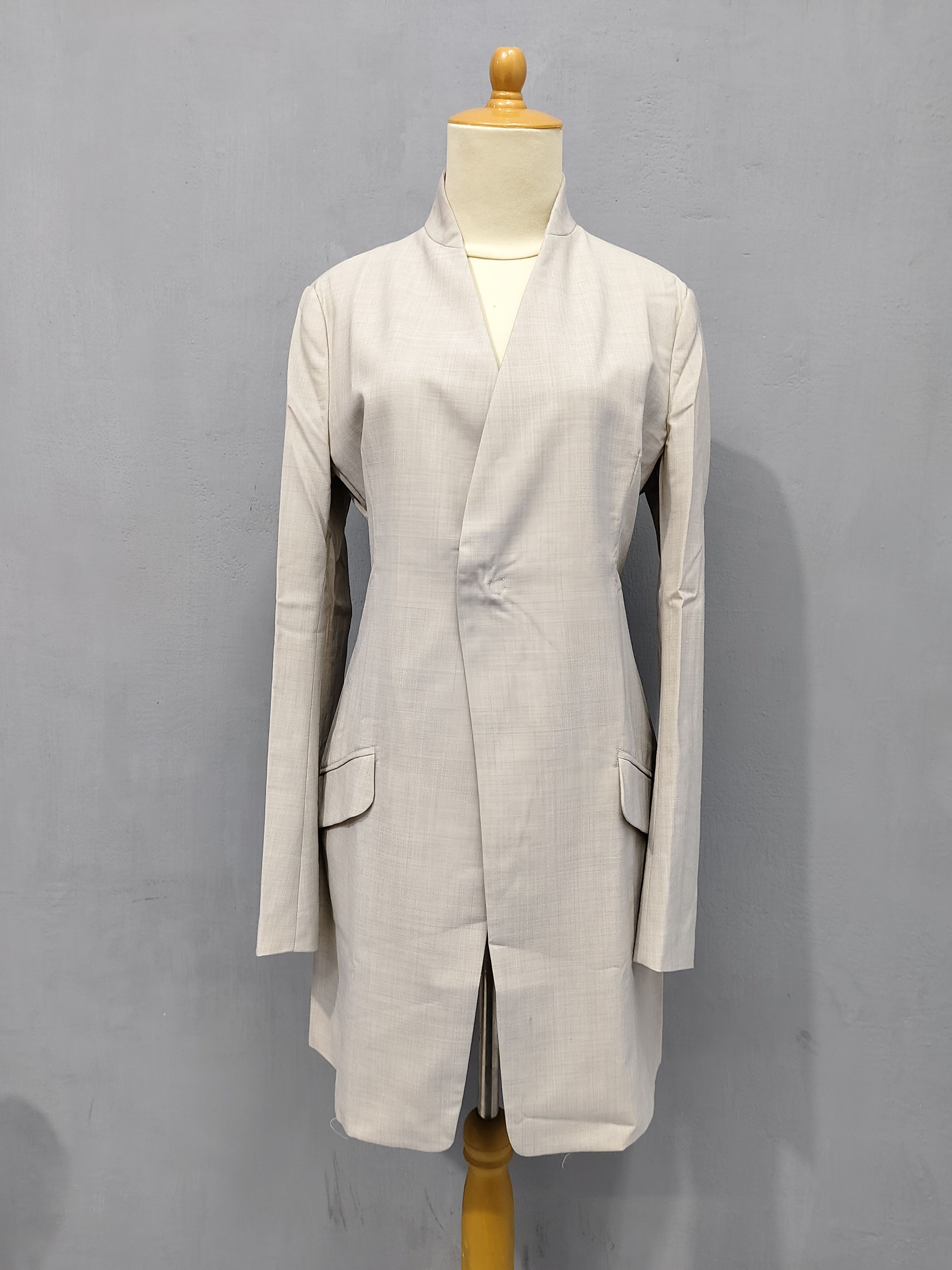 Yohji Yamamoto SAMPLE Y’s- Clean Wrap Silhouette Minimalist Long Coat Size M / US 6-8 / IT 42-44 - 2 Thumbnail