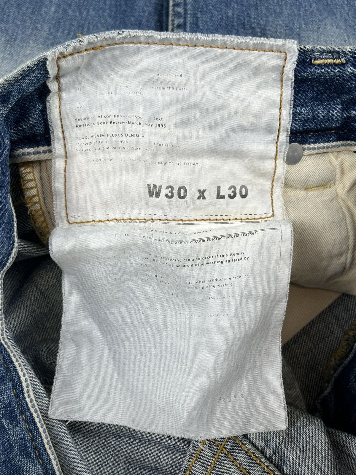 Visvim Visvim Fluxus 02C2 Snake Leather Indigo Denim Jeans Serge De Size US 30 / EU 46 - 6 Thumbnail