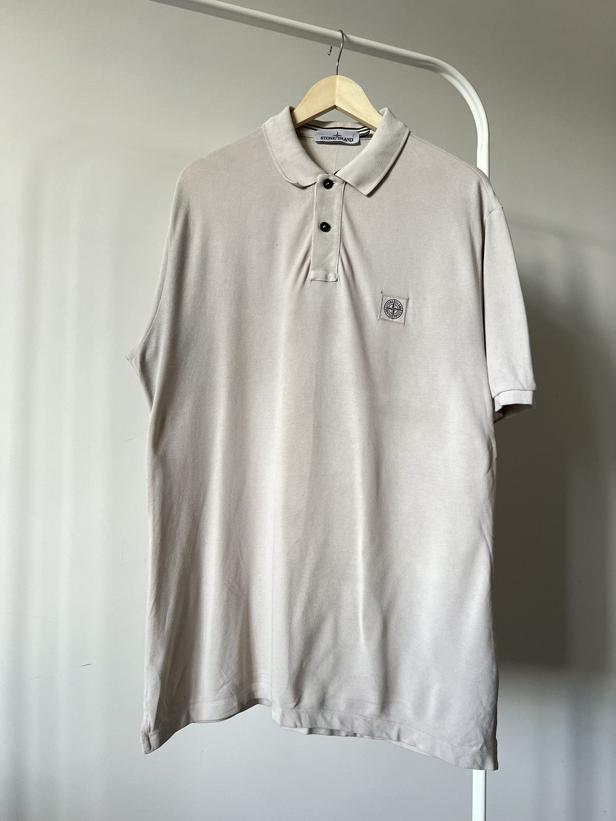 Stone Island Stone Island Polo T-shirt Vintage Rare Beige Size US XL / EU 56 / 4 - 1 Thumbnail