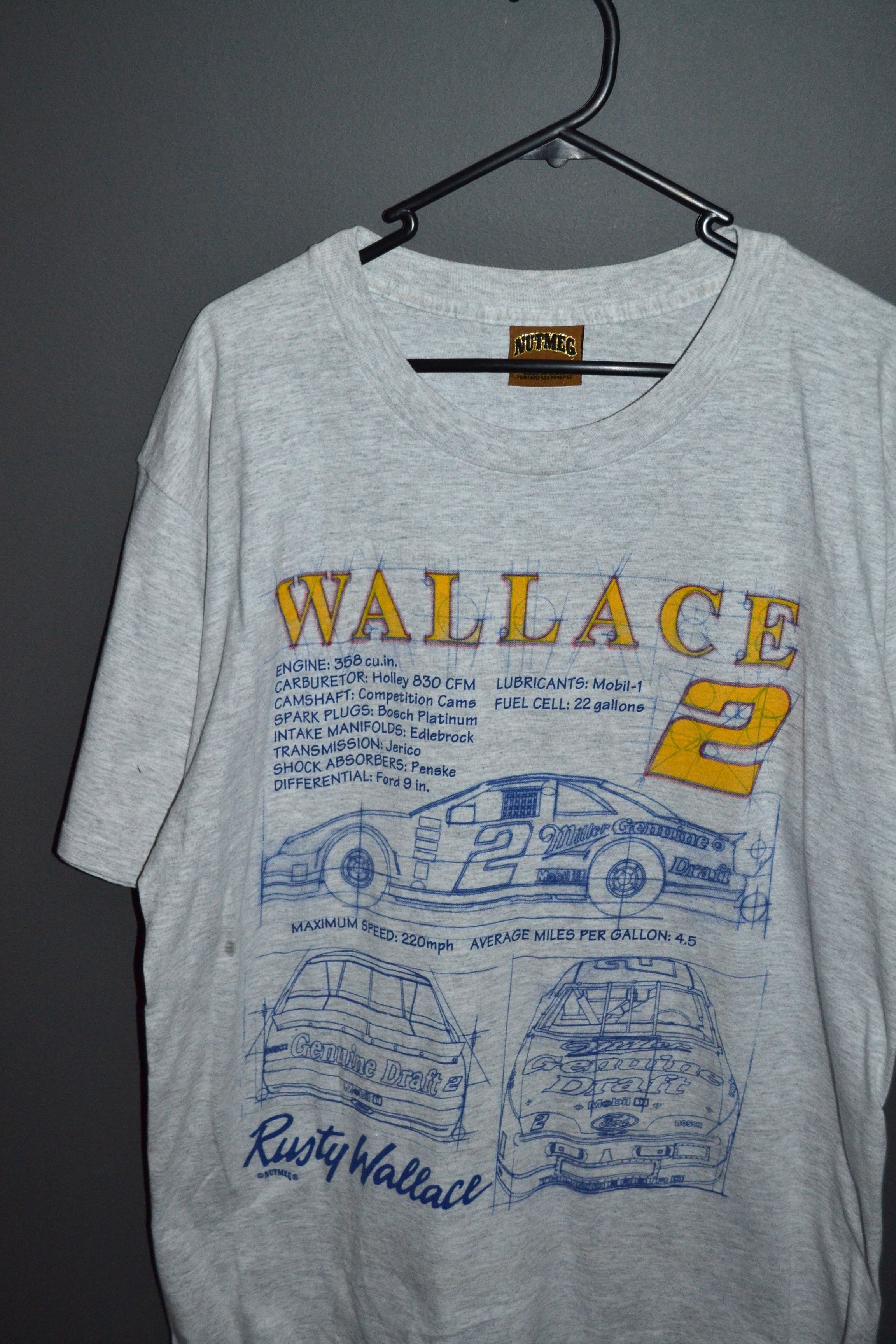NASCAR × Vintage Vintage Nutmeg Rusty Wallace #2 Race Stats Spec Mens L Size US L / EU 52-54 / 3 - 2 Thumbnail