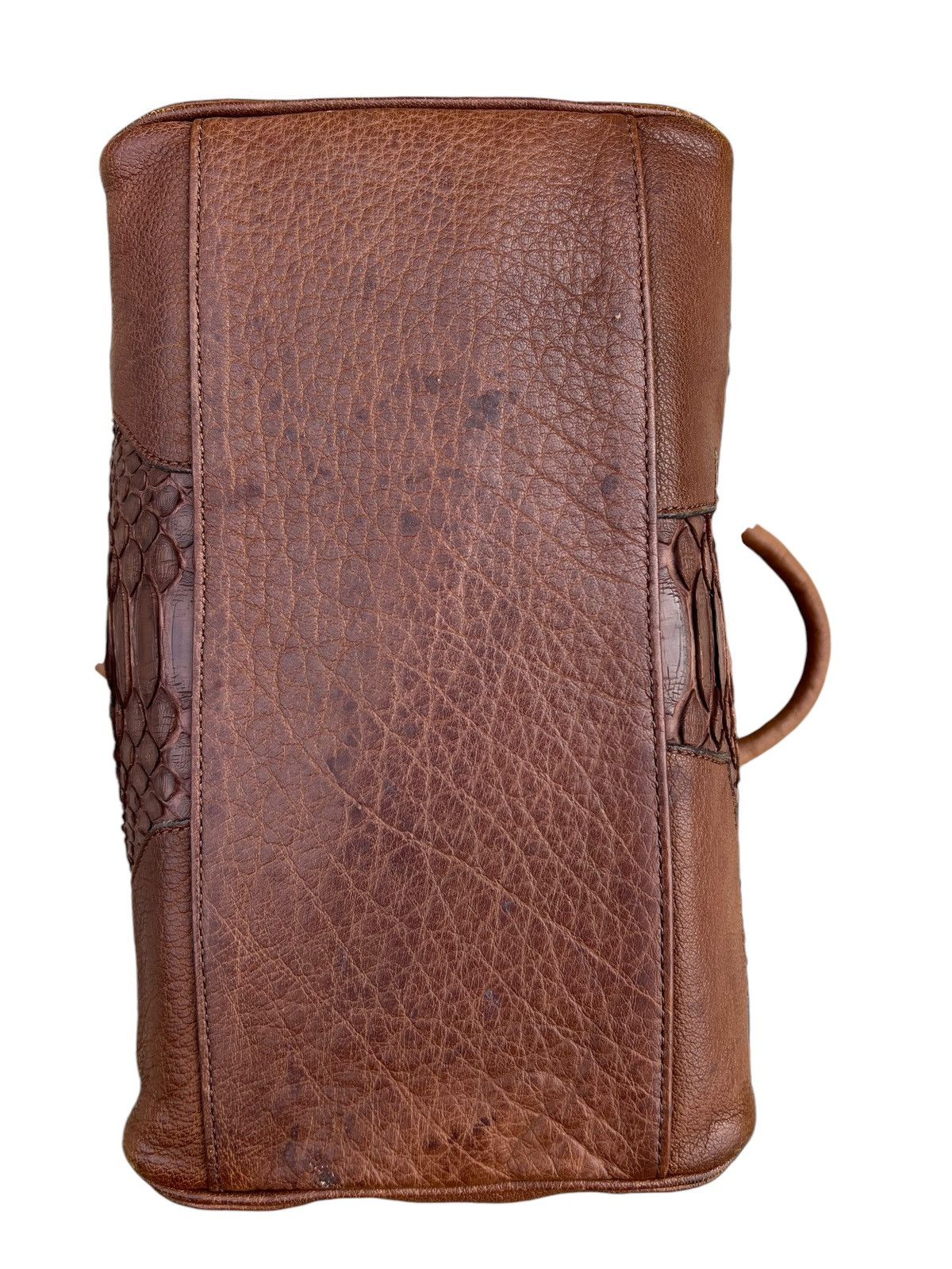 Leather Vintage Ibiza Japan Patina Python Snake Leather Doctor Bag Size ONE SIZE - 19 Thumbnail