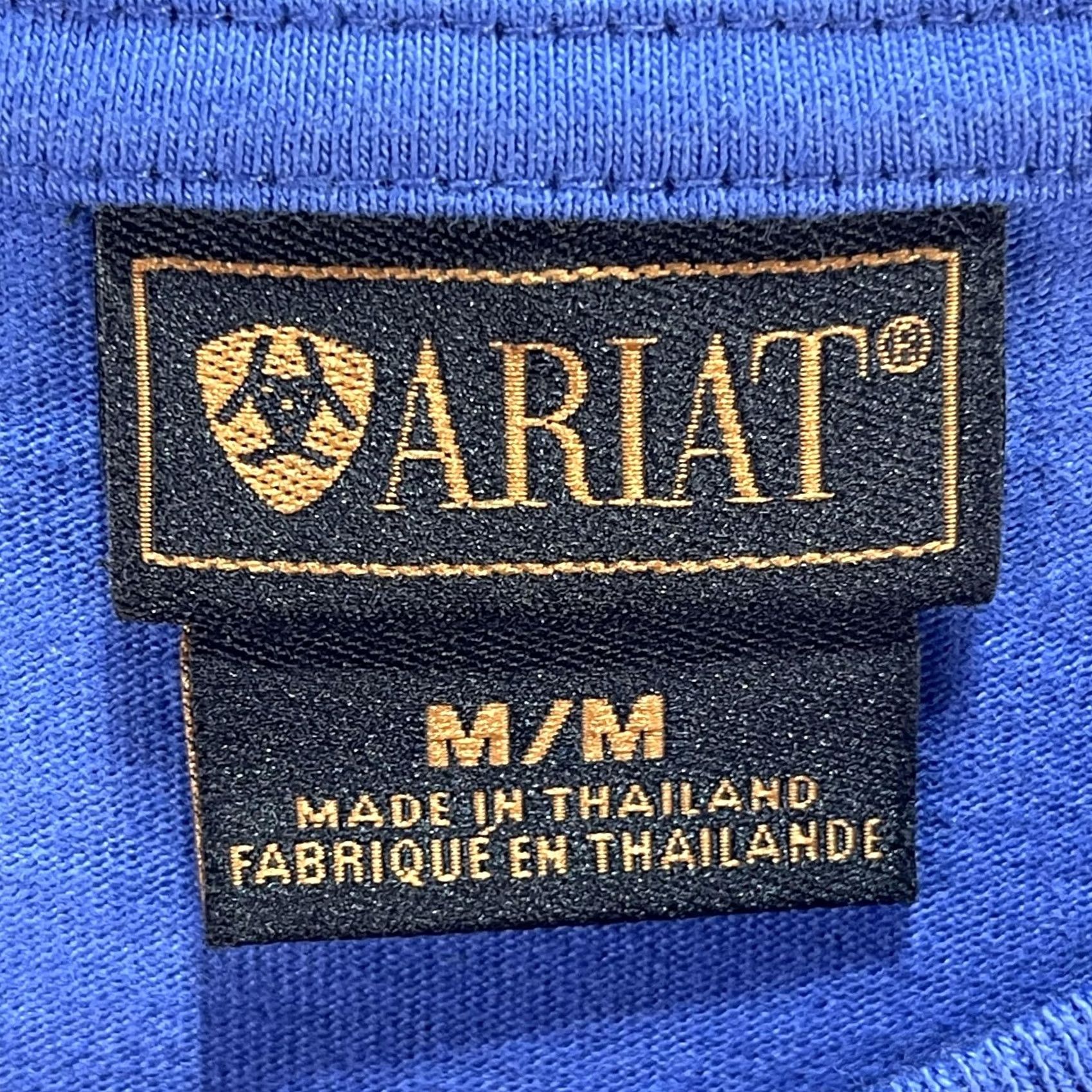 Ariat Ariat Shirt Mens Medium Blue Yellow Graphic Tee Short Sleeve Western Casual Size US M / EU 48-50 / 2 - 4 Thumbnail