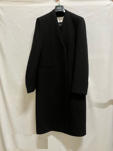Jil Sander o1loc1c1124 Coat in Black Size L / US 10 / IT 46 - 1 Preview