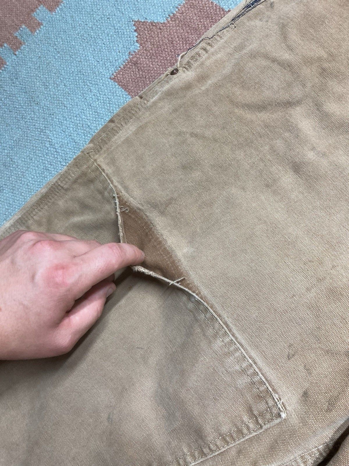 Vintage 1960s 70s carhartt overalls double knee canvas Big C 40x27 Size US 40 / EU 56 - 7 Thumbnail