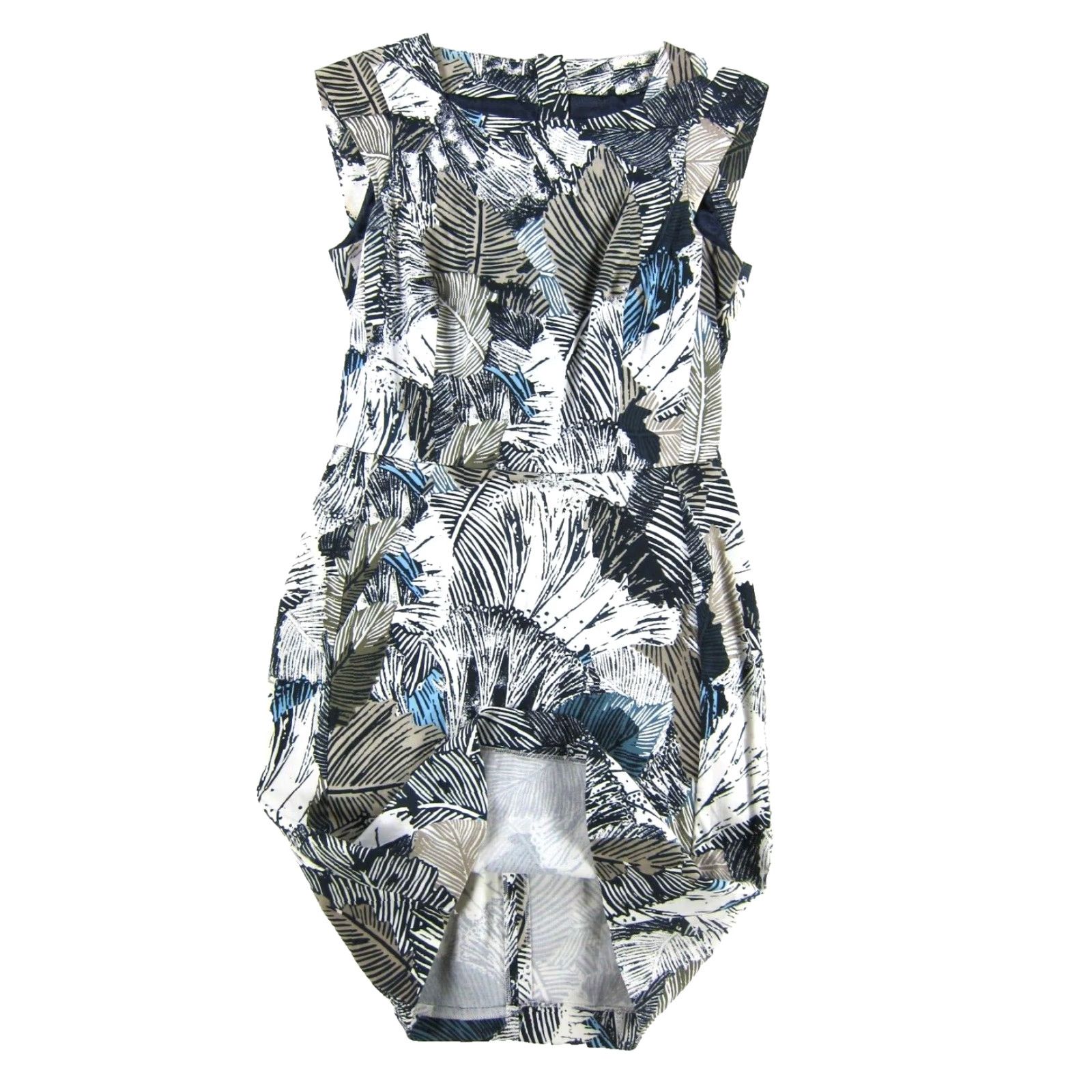 French Connection French Connection Women Dress Cap Sleeve Floral Sheath Blue White Brown 2 Size XS / US 0-2 / IT 36-38 - 7 Thumbnail