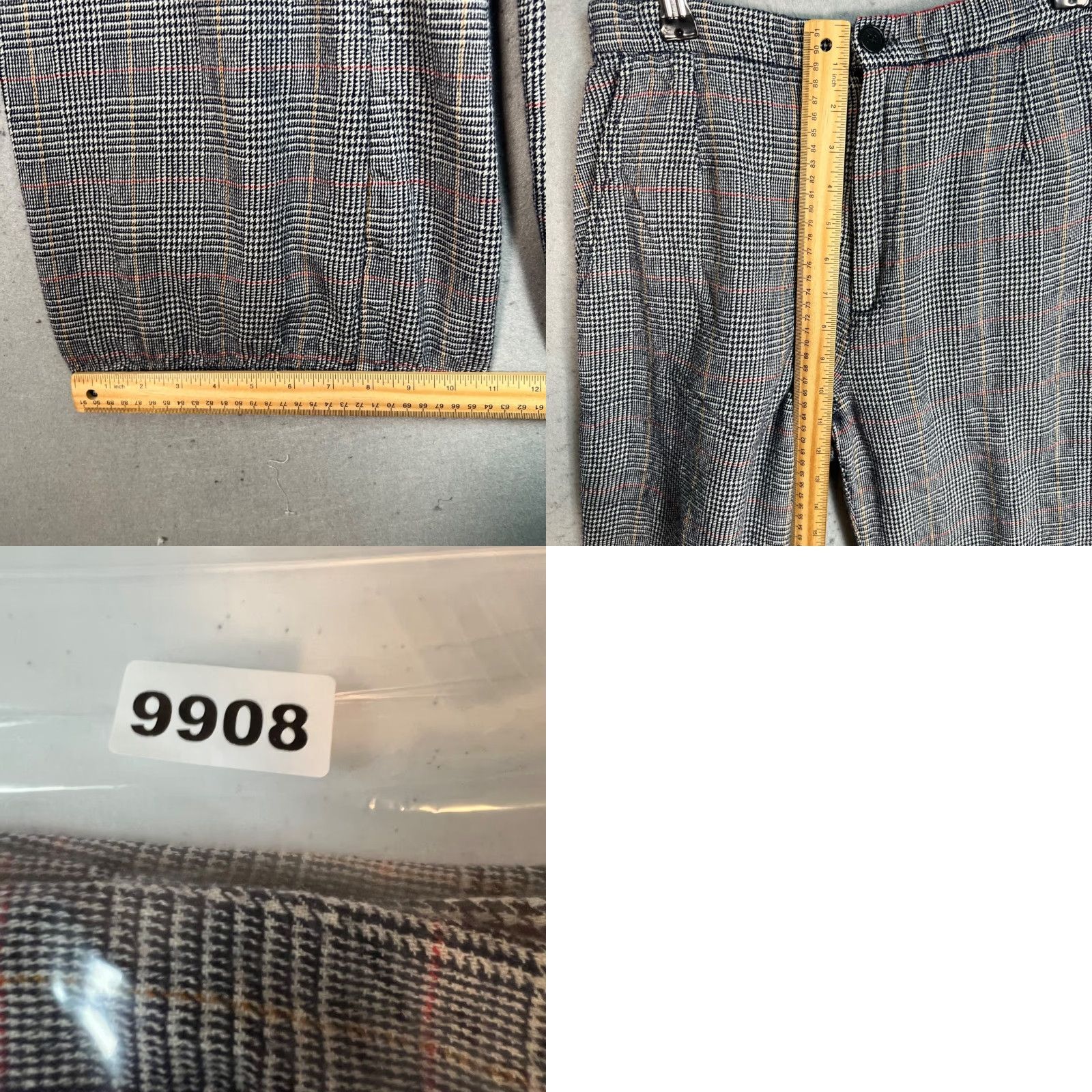 Reformation Reformation Womens Plaid Trousers Size 6 Wide Leg Pants Wool Blend Size 28" / US 6 / IT 42 - 8 Thumbnail