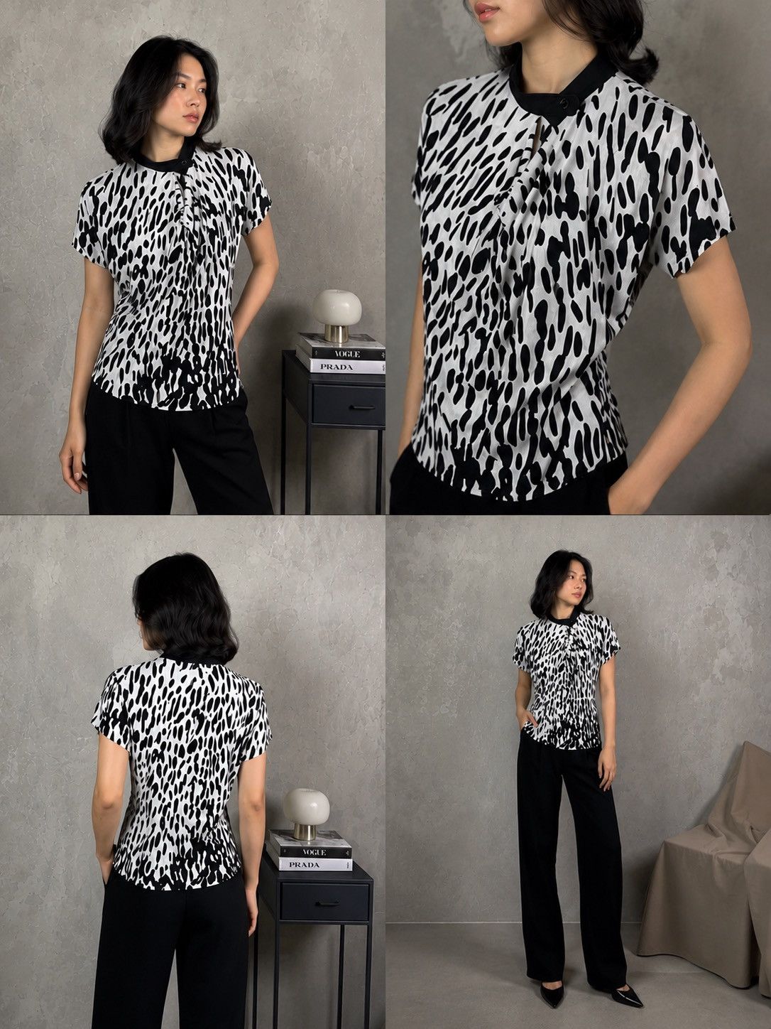 Max Mara Max Mara Wrap Silk Luxury Blouse Animal Pattern Size S / US 4 / IT 40 - 2 Thumbnail