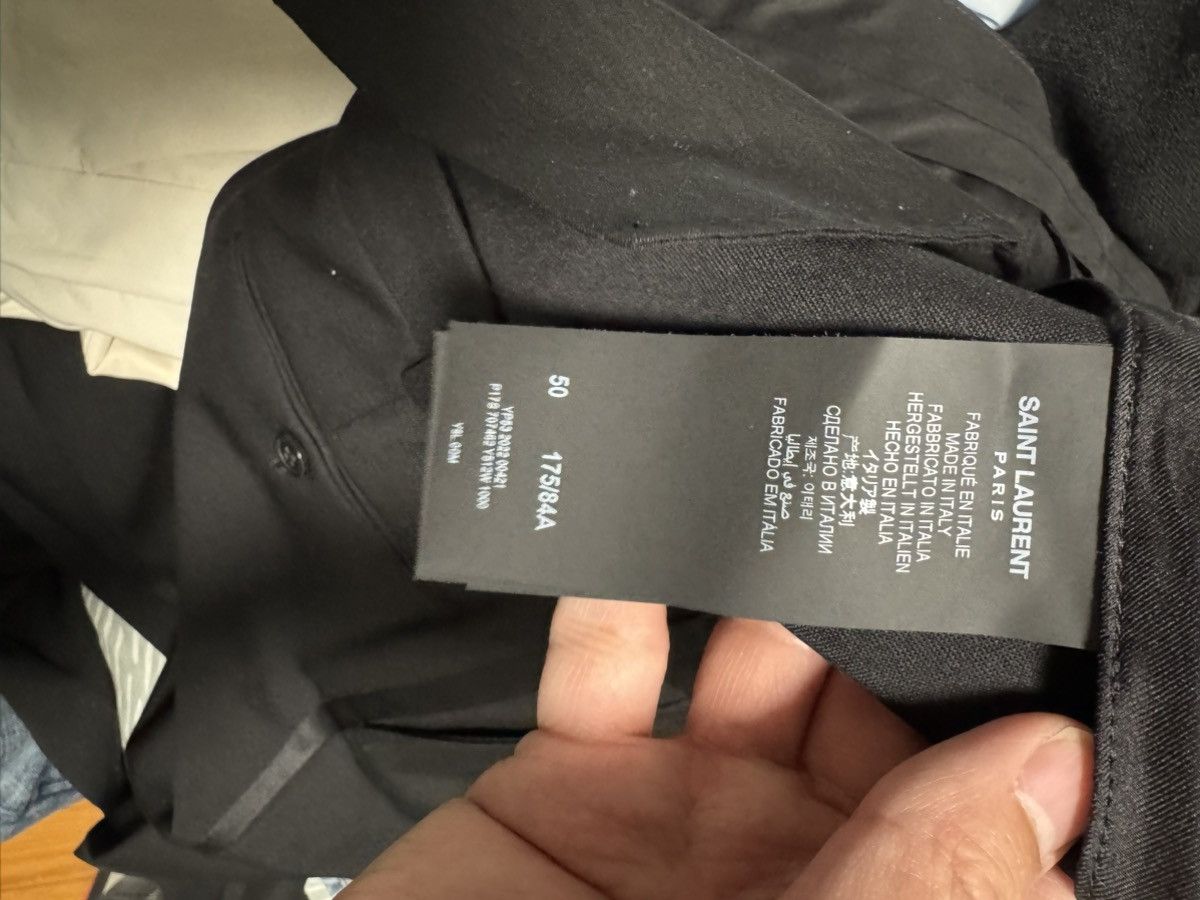 Saint Laurent Paris Saint Laurent Black Le Smoking pants in grain de poudre Size US 34 / EU 50 - 8 Thumbnail