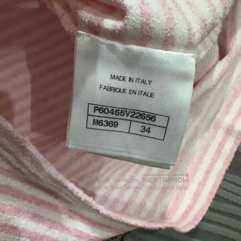 Chanel Chanel Pink Striped Cotton T-shirt . Size XS / US 0-2 / IT 36-38 - 5 Thumbnail