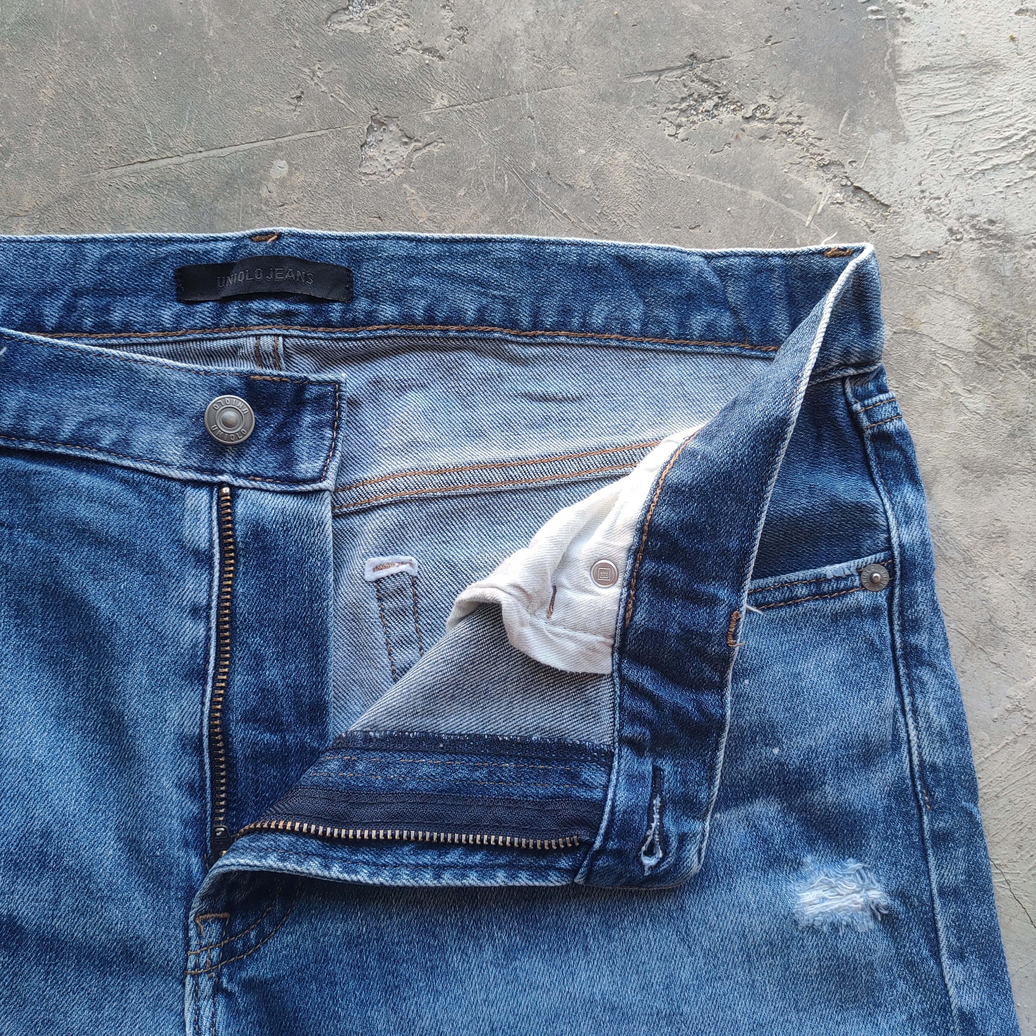 Japanese Brand W35 VINTAGE JAPANESE DISTRESSED FADED JEANS PANTS Size US 35 - 7 Thumbnail