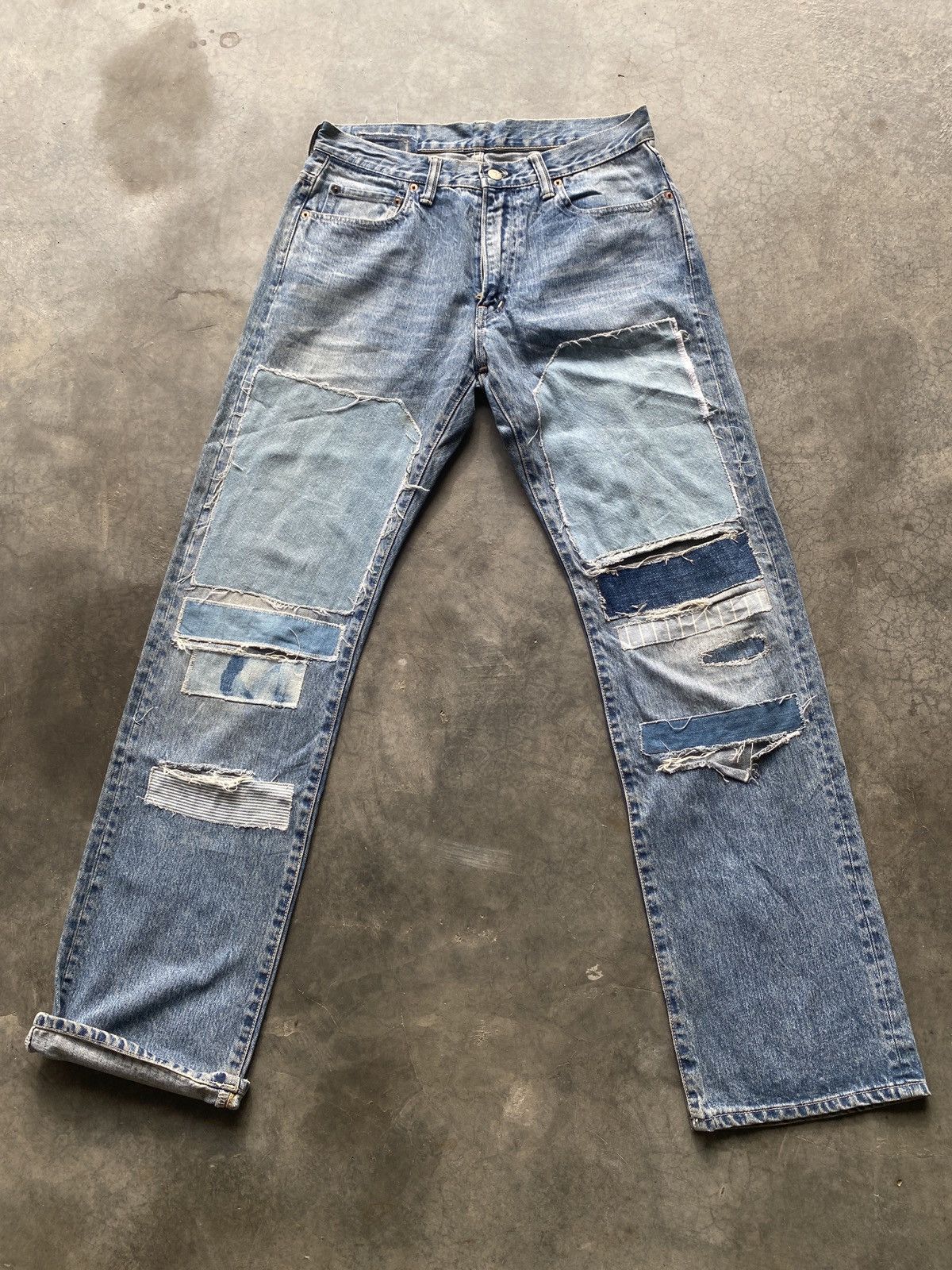 If Six Was Nine × Japanese Brand Vintage blue blue denim pants Size US 33 - 1 Thumbnail