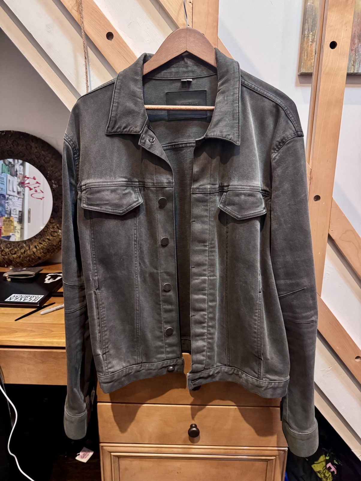 Helmut Lang Helmut Lang Custom-Painted Junji Ito Denim Jacket Size US L / EU 52-54 / 3 - 2 Thumbnail