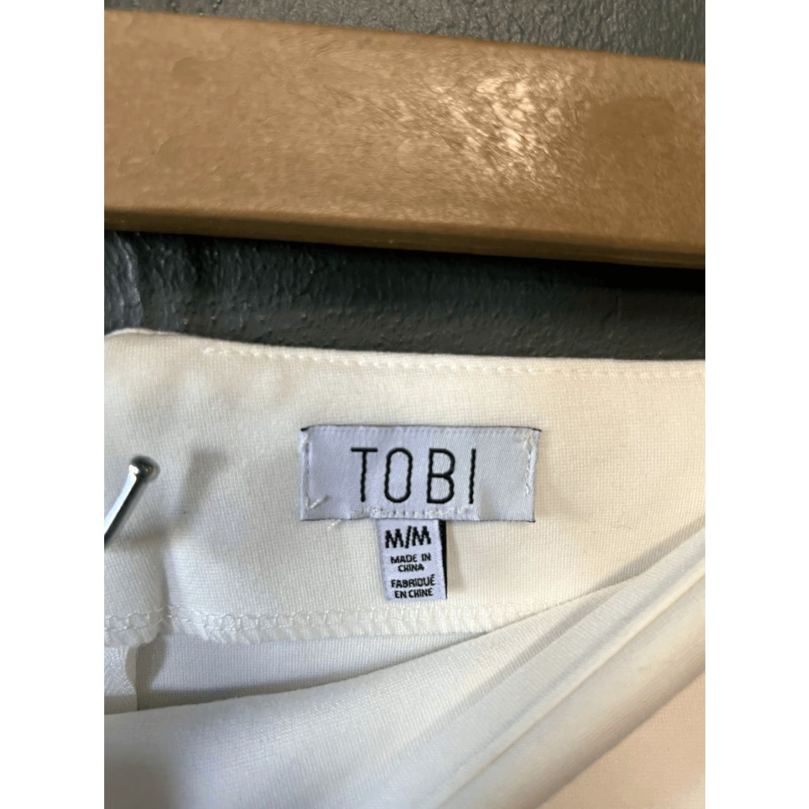 Vintage Tobi Womens White Align Skirt NWT Size M Pull On Knee Length A-Line Shirt? Size 32" / US 10 / IT 46 - 3 Thumbnail