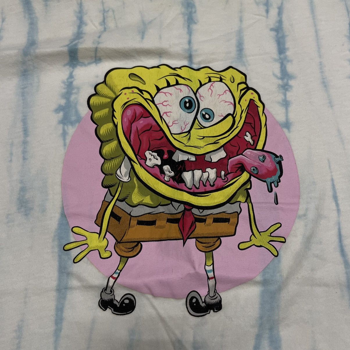 Vintage Vintage Y2K Sun Faded SpongeBob Graphic Tee Oversized Drip L Size US L / EU 52-54 / 3 - 4 Thumbnail