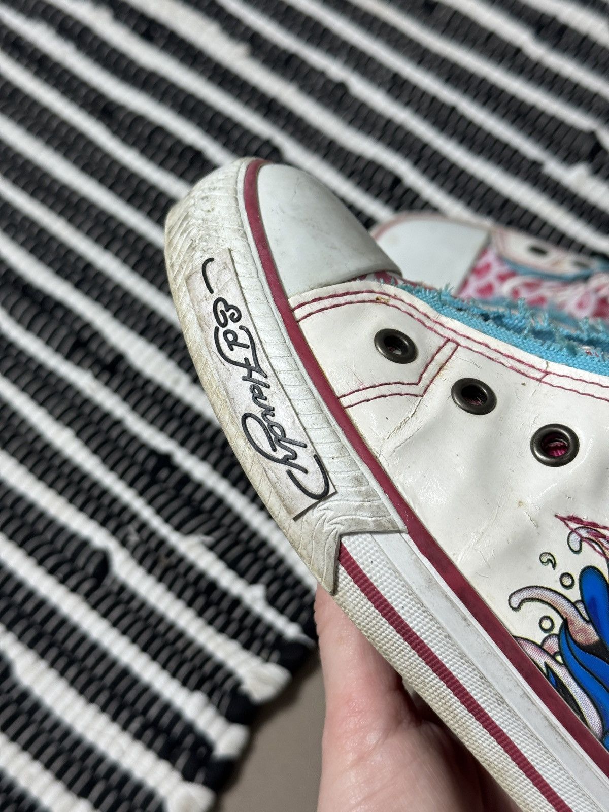 Ed Hardy VINTAGE ED HARDY AVANT GARDE 2000s HIGH TOP SNEAKERS Size US 9 / IT 39 - 2 Thumbnail