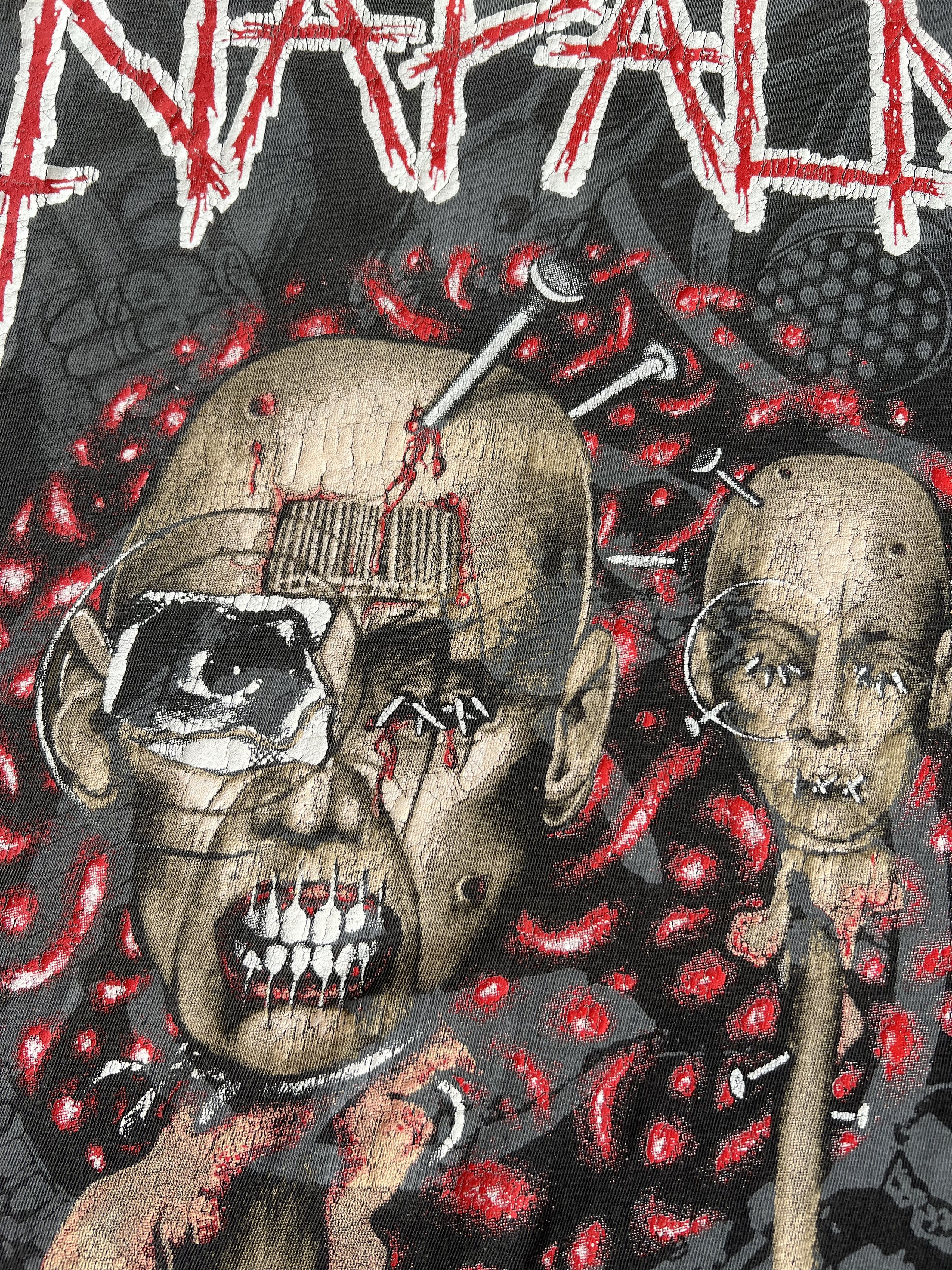 Band Tees Vintage 1994 Napalm Death European Tour AOP T-shirt Size US XL / EU 56 / 4 - 4 Thumbnail