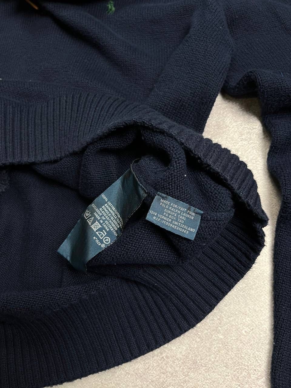 Polo Ralph Lauren × Vintage VINTAGE POLO RALPH LAUREN QUARTER ZIP SWEATER Y2K L Size US L / EU 52-54 / 3 - 7 Thumbnail