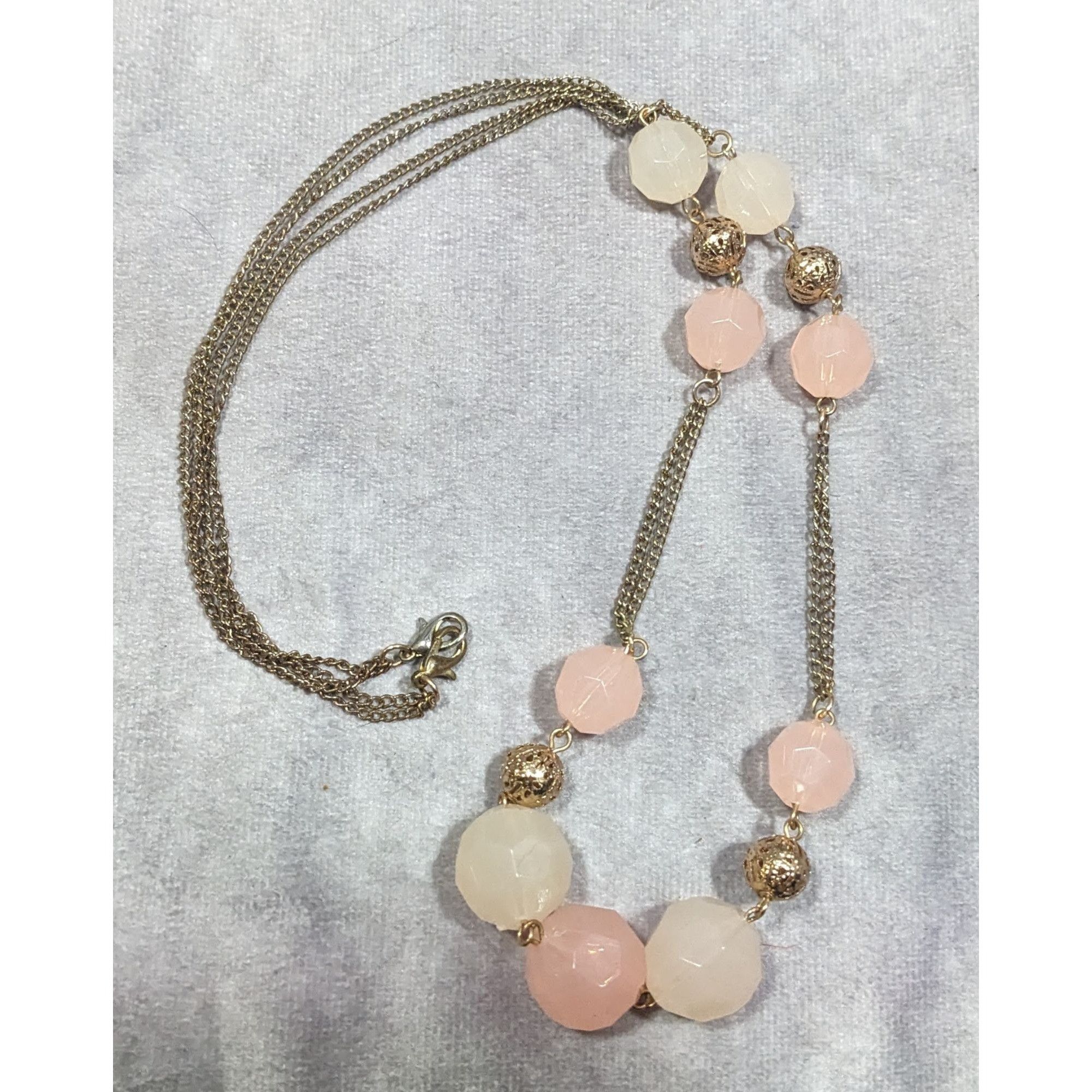 Other Vintage Coquette Pastel Beaded Station Necklace Size ONE SIZE - 8 Thumbnail