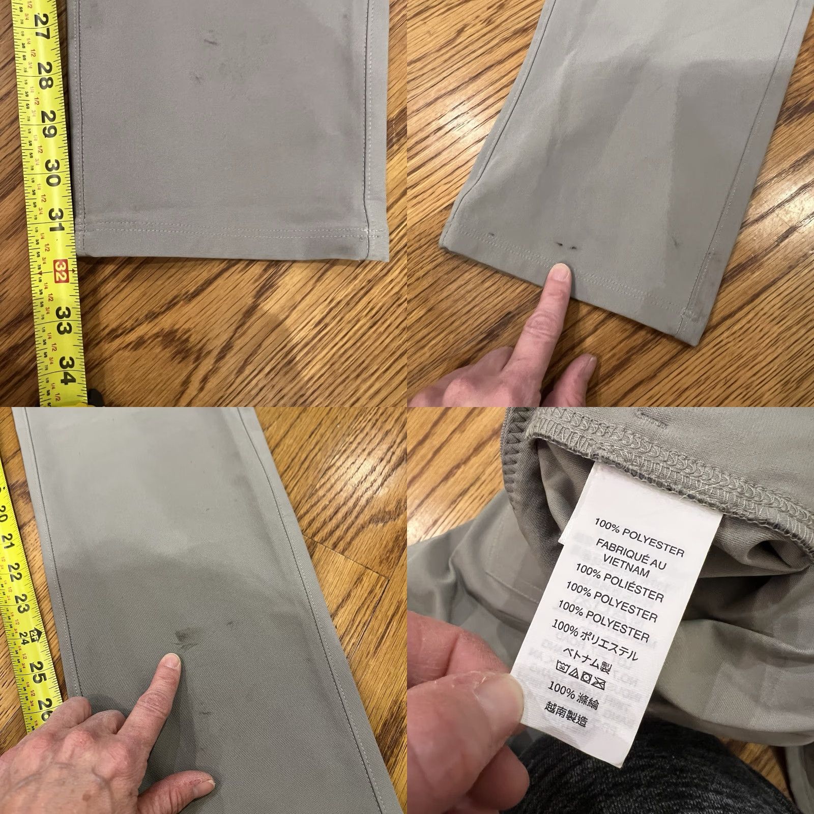 Vuori VUORI Meta Pant Men Size 33x31 Chino Slim Tapered 5-Pocket Beige Logo Casual Work Size US 33 - 8 Thumbnail