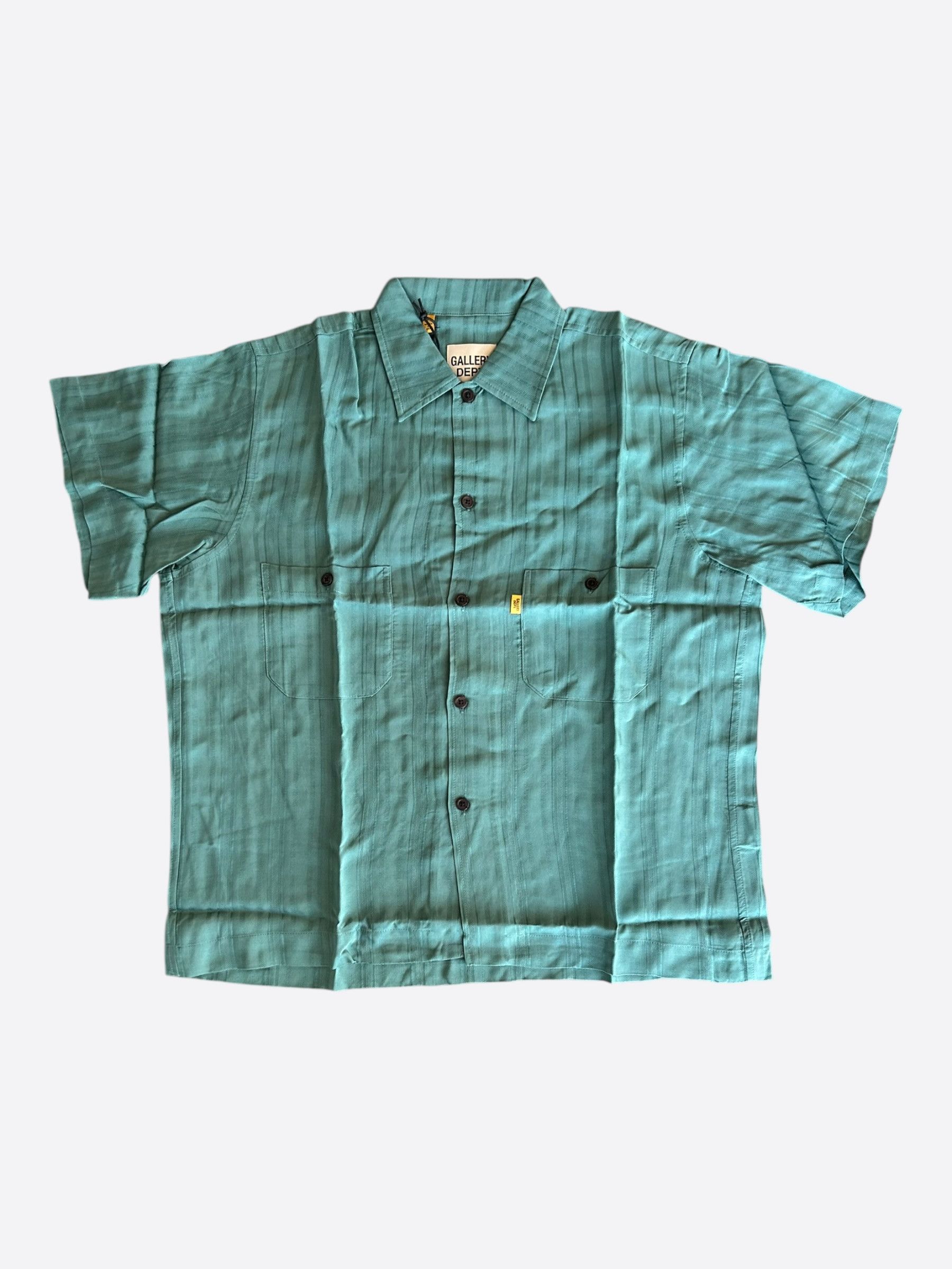 Gallery Dept Green Mechanic Short Sleeve Button Up Shirt
