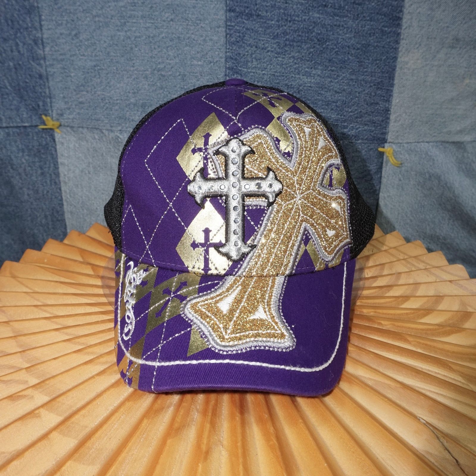 Vintage OSFA - Vintage / Y2K KB ethos plaid grunge cross 2000s hat Size ONE SIZE - 5 Thumbnail
