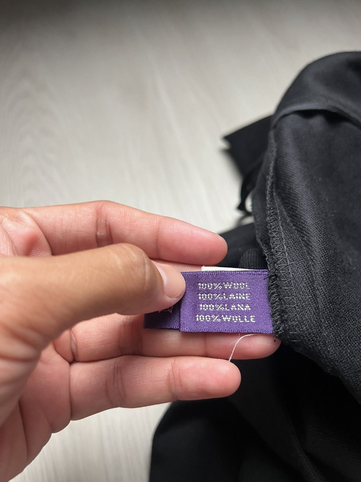 Ralph Lauren Purple Label Ralph Lauren Purple Label Black Wool Trouser Pants Size US 30 / EU 46 - 6 Thumbnail
