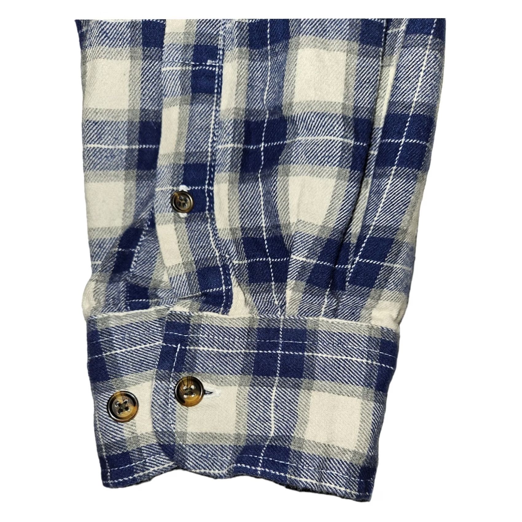 Vintage Saddlebred Button-Up Shirt Men XXL Long Sleeve Blue Plaid Western Regular Collar-Down Button-Down Cotton Flannel Casual Workwear Travel Size US XXL / EU 58 / 5 - 7 Thumbnail