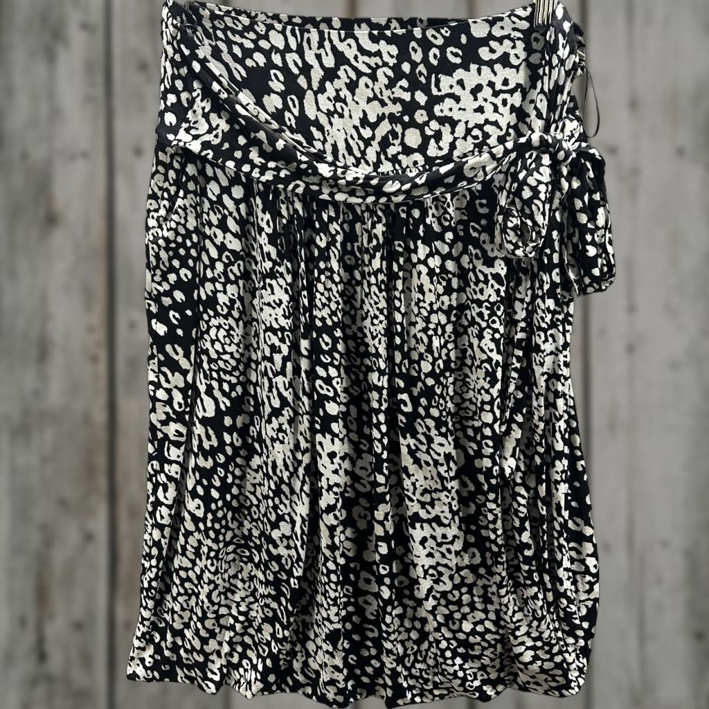 Max Mara Max Mara Floral Wrap Skirt Womens Large 46 Black Layered Asymmetric 90s City Size 36" / US 14 / IT 50 - 1 Thumbnail