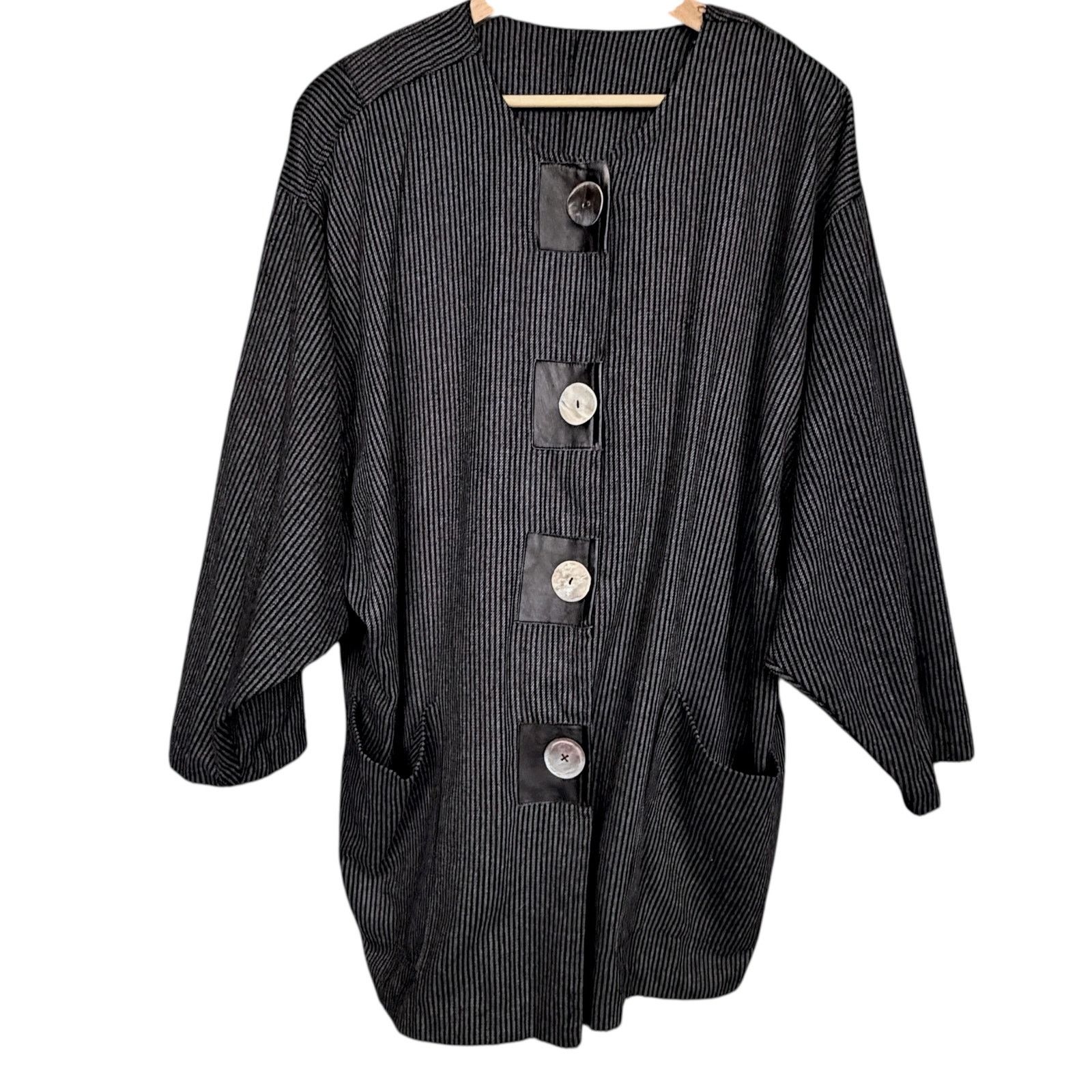 Other Vintage Fixsun Casuals Women's Kimono Tunic Wool Jacket Size ONE SIZE - 2 Thumbnail