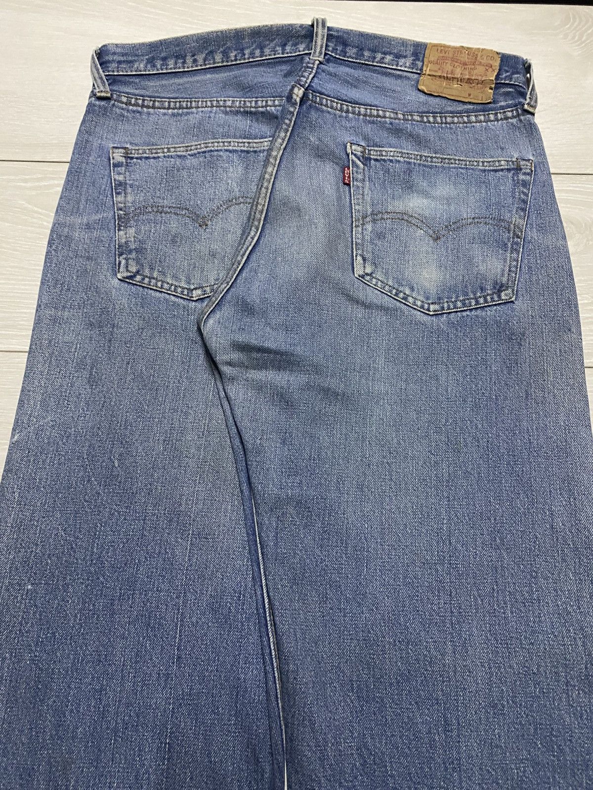 Levi's W34 Vintage Levis 501 70s Selvedge Rindem No6 ButtonFly Jean Size US 34 / EU 50 - 4 Thumbnail