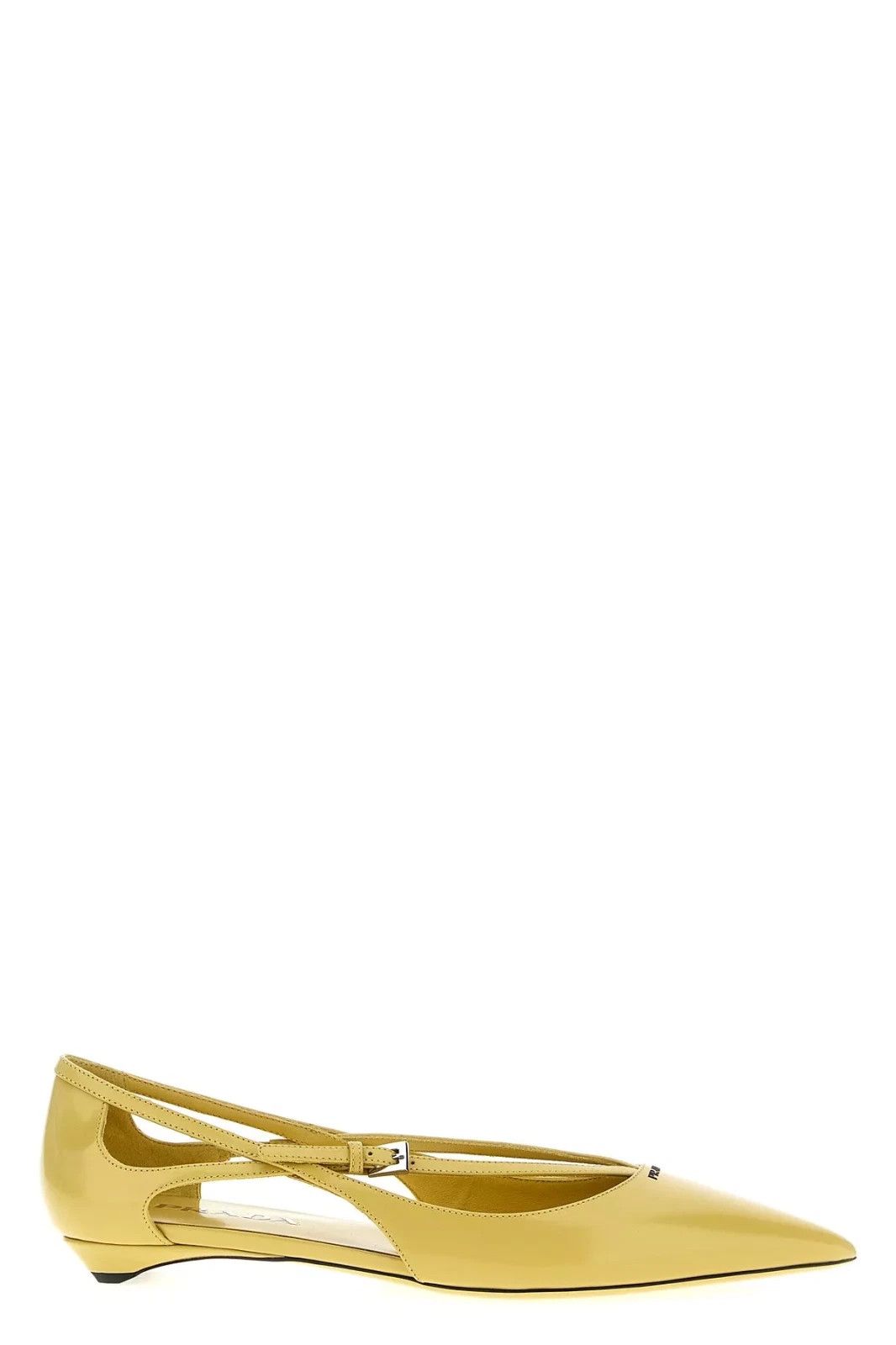 Prada PRADA Yellow Leather Ballerina Flats New & Authentic Size US 6 / IT 36 - 1 Thumbnail