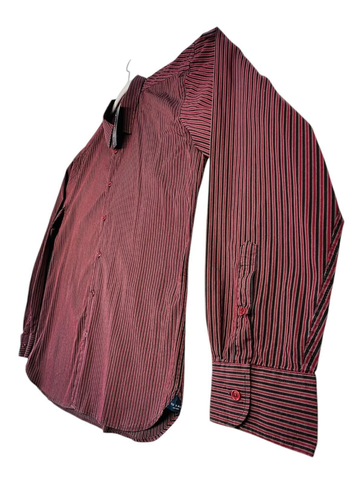 Ted Baker Ted Baker 6 Shirt Men's UK Size 2XL Red Black Stripe Size 48R - 3 Thumbnail