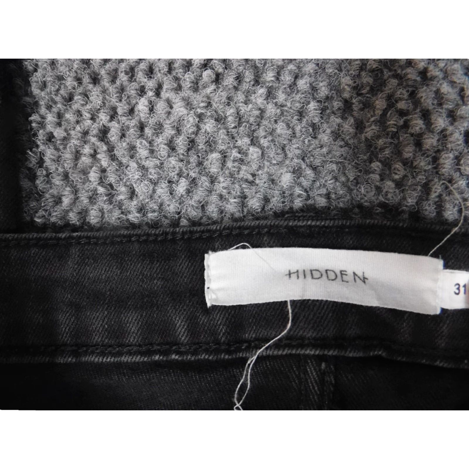 Vintage hidden Jeans Womens 31 black straight denim distressed embroidered floral 5-pocket Modern Designer Jeans Women Size 31 Black Regular Fit Size 24" / US 00 / IT 34 - 4 Thumbnail