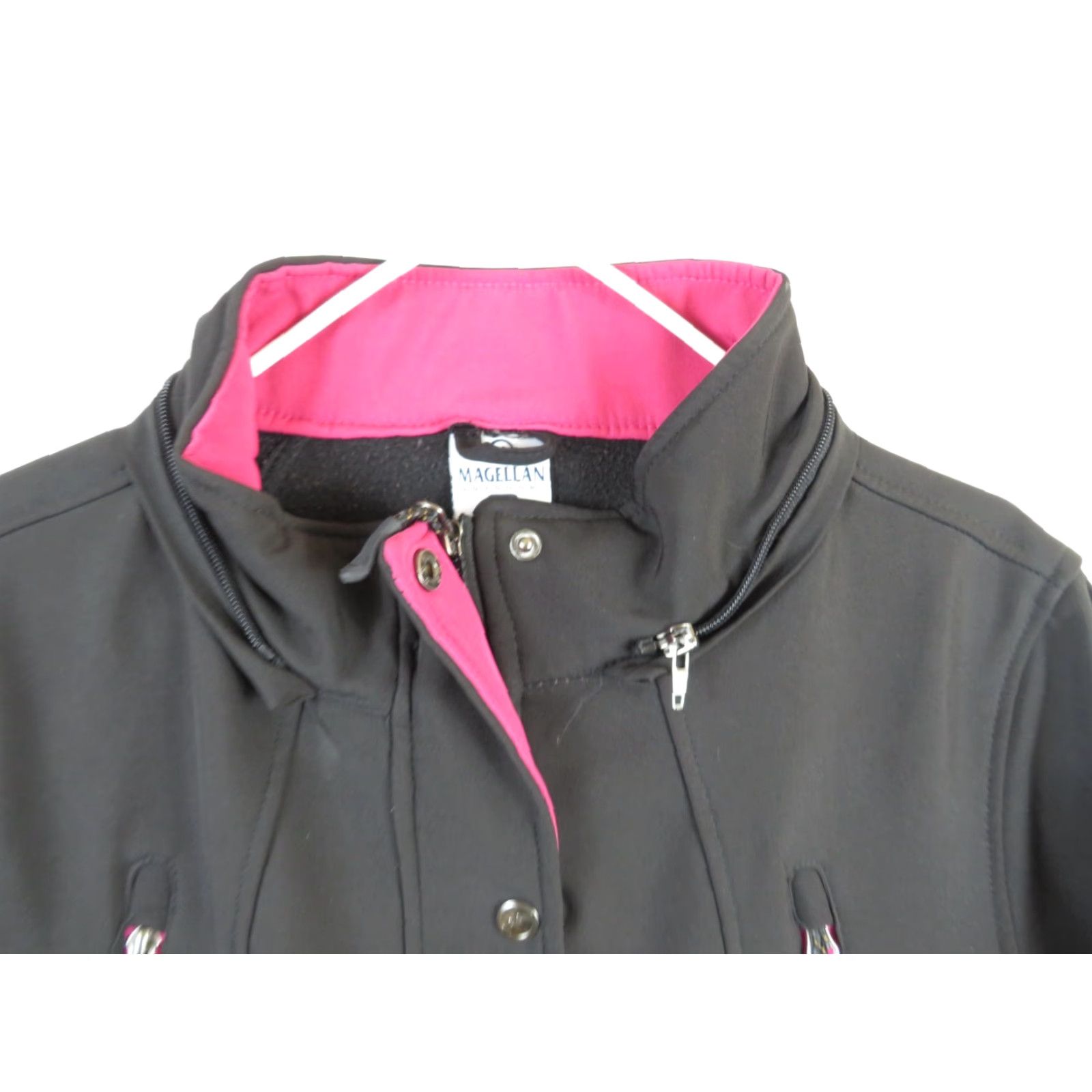 Vintage Magellan Outdoors Ladies Coat Jacket Hooded Lined Fleece Winter Size L Black & Pink Zip Size L / US 10 / IT 46 - 4 Thumbnail