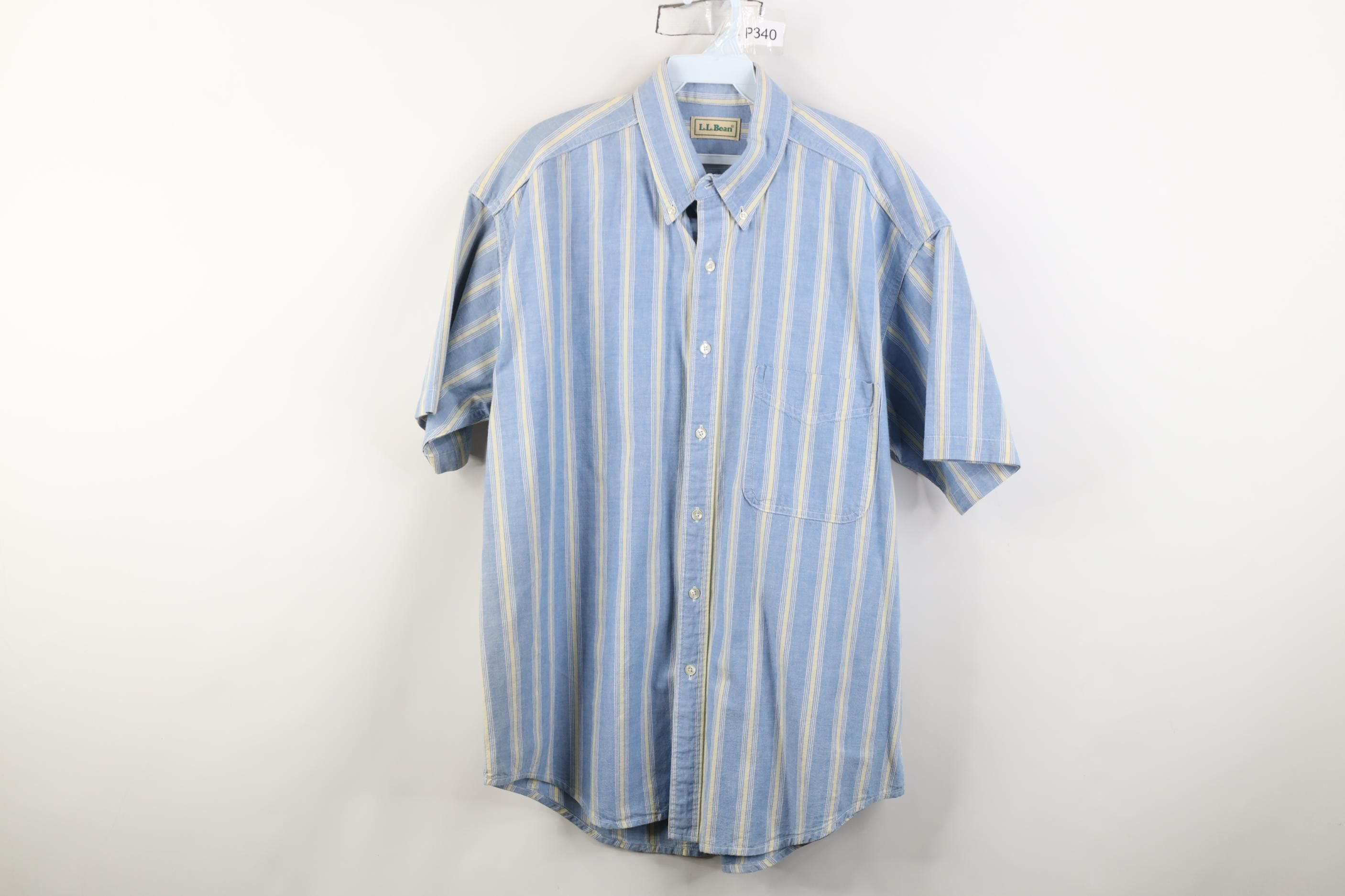 L.L. Bean Vintage 90s LL Bean Block Short Sleeve Button Down Shirt Size US L / EU 52-54 / 3 - 1 Thumbnail