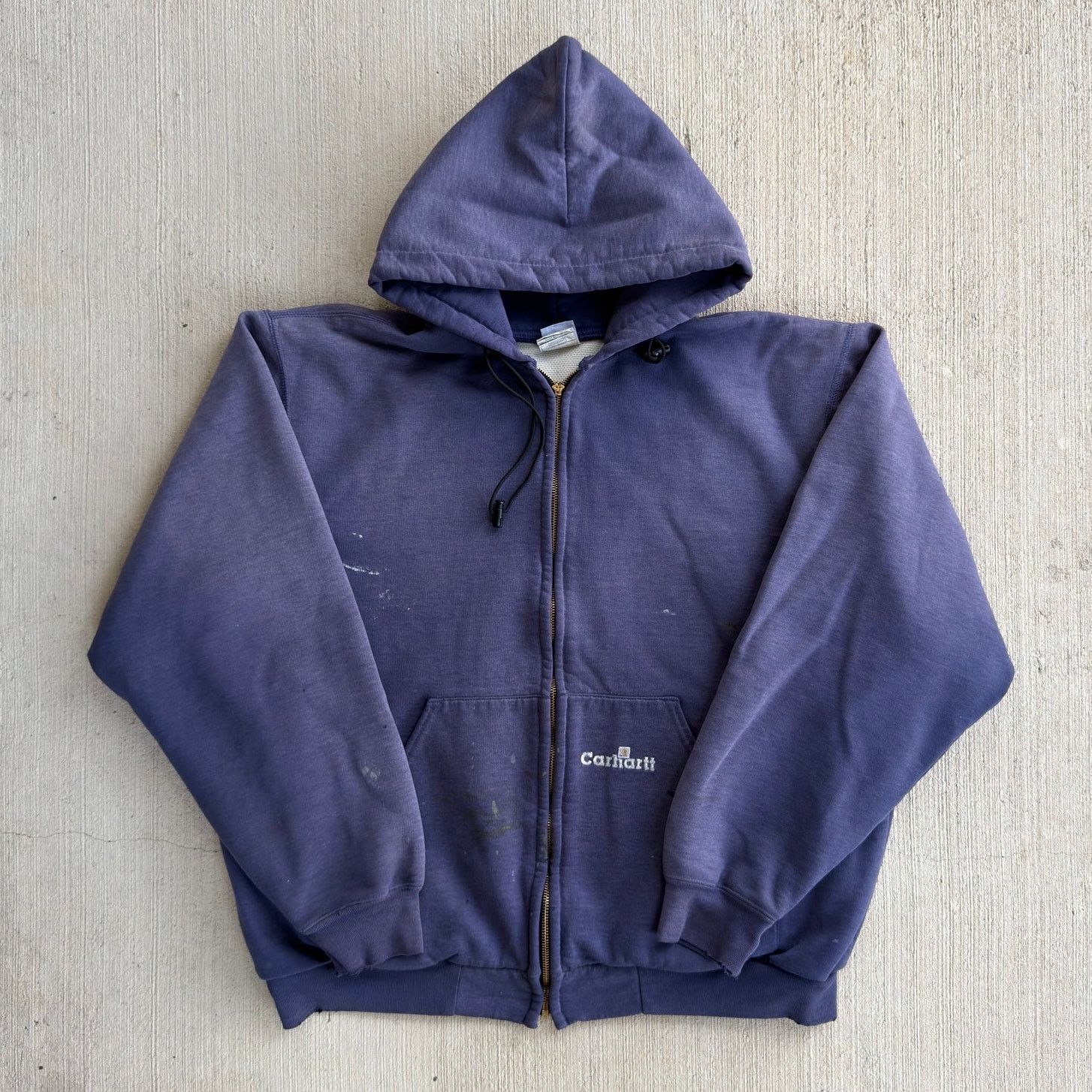 Carhartt × Vintage Carhartt faded blue zip up hoodie work wear sweatshirt Size US L / EU 52-54 / 3 - 1 Thumbnail