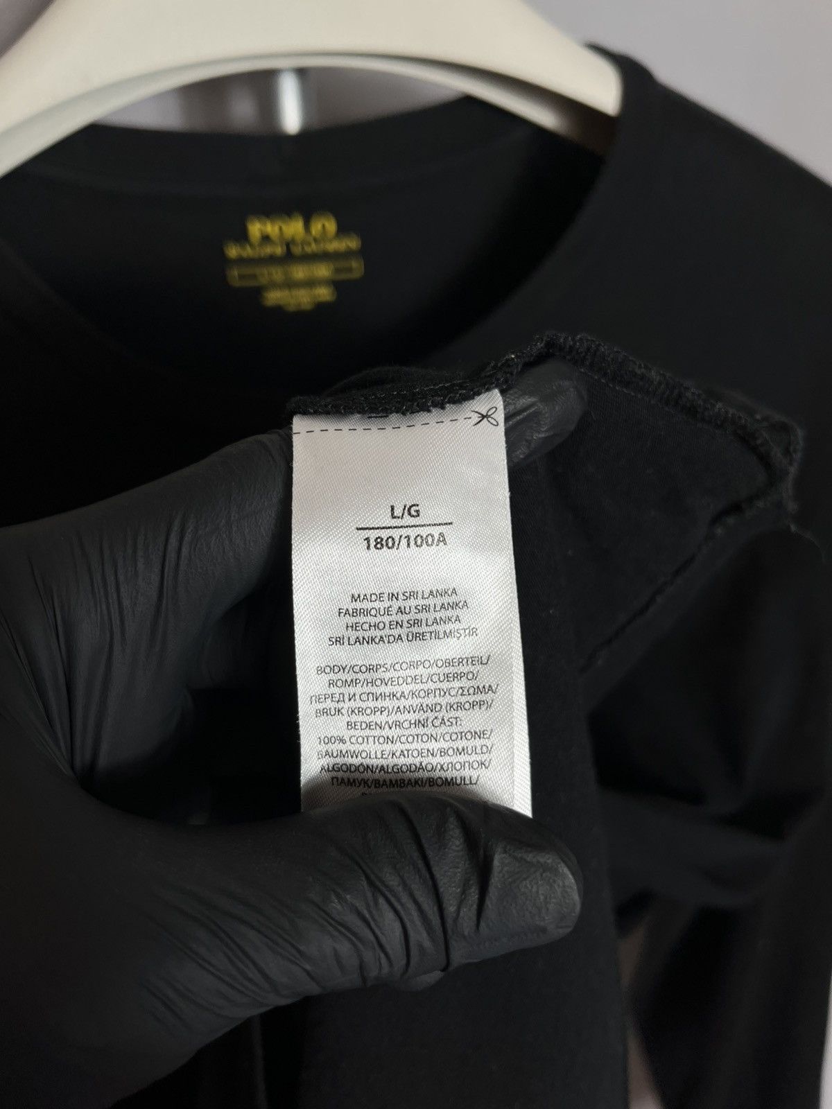 Polo Ralph Lauren Polo Ralph Lauren T-shirt Long sleeve black cotton mens Size US L / EU 52-54 / 3 - 6 Thumbnail