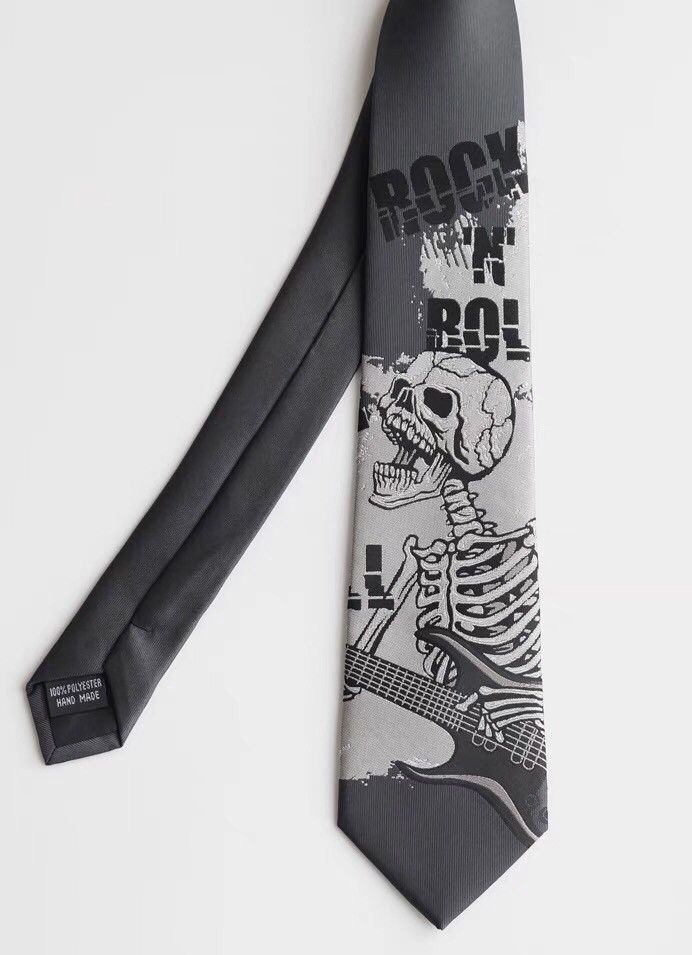 The Tie Bar × Vintage Outdoor fashion rock n roll skeleton skull neck tie Size ONE SIZE - 1 Thumbnail