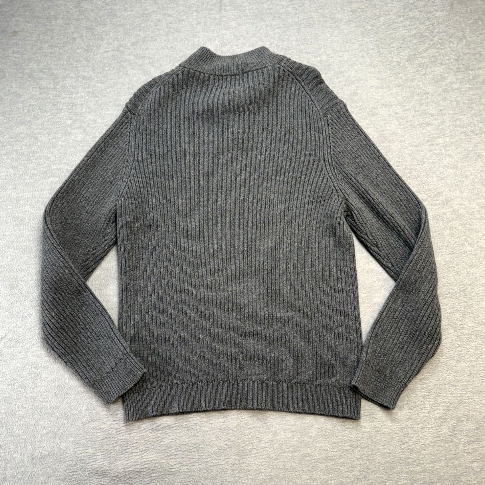 Eddie Bauer Eddie Bauer Sweater Womens L Gray Mock Neck 1/4 Zip Pullover Knit Cotton Chunky Knit Pullover Size L / US 10 / IT 46 - 5 Thumbnail