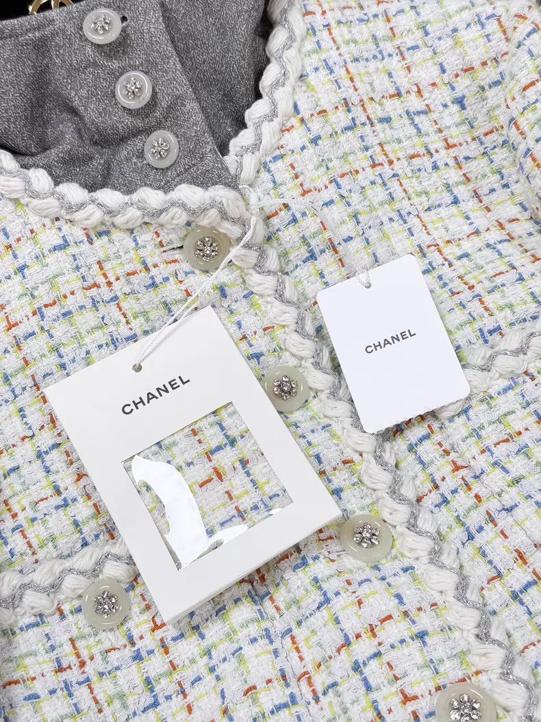 Chanel Chanel Coarse tweed colorful plaid rolled edge four-pocket Size XS / US 0-2 / IT 36-38 - 4 Thumbnail