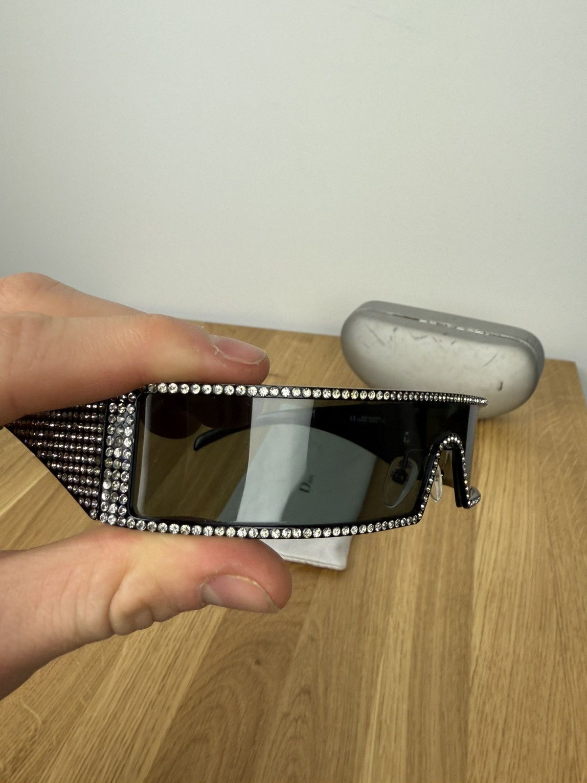 Dior × John Galliano × Vintage Swarovski Crystal PUNK SUNGLASSES Spring 2003 Size ONE SIZE - 6 Thumbnail