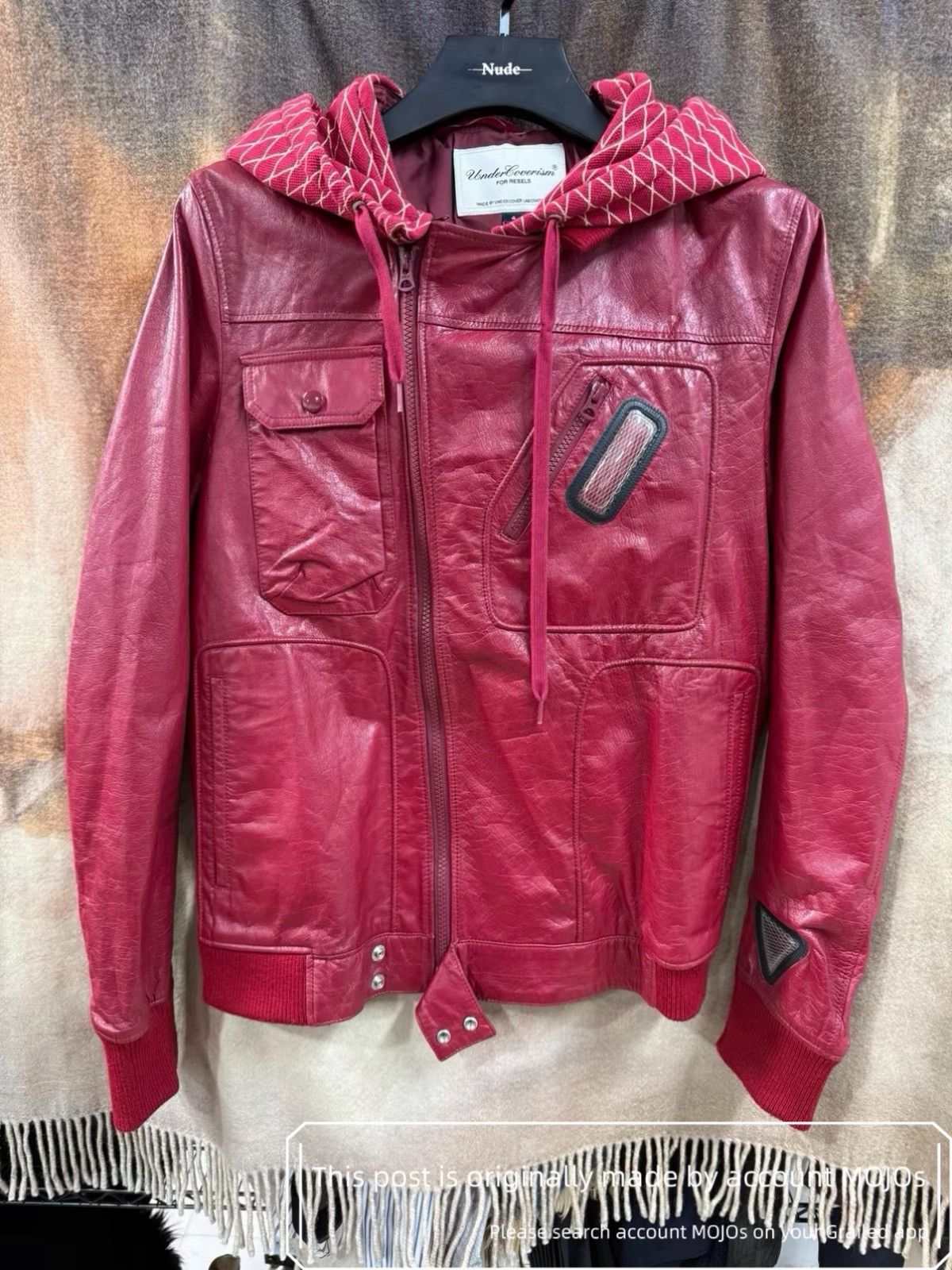 Undercover Sz 4 Undercover 08SS For Rebels Res Hoodie Leather Jacket Size US XL / EU 56 / 4 - 1 Thumbnail